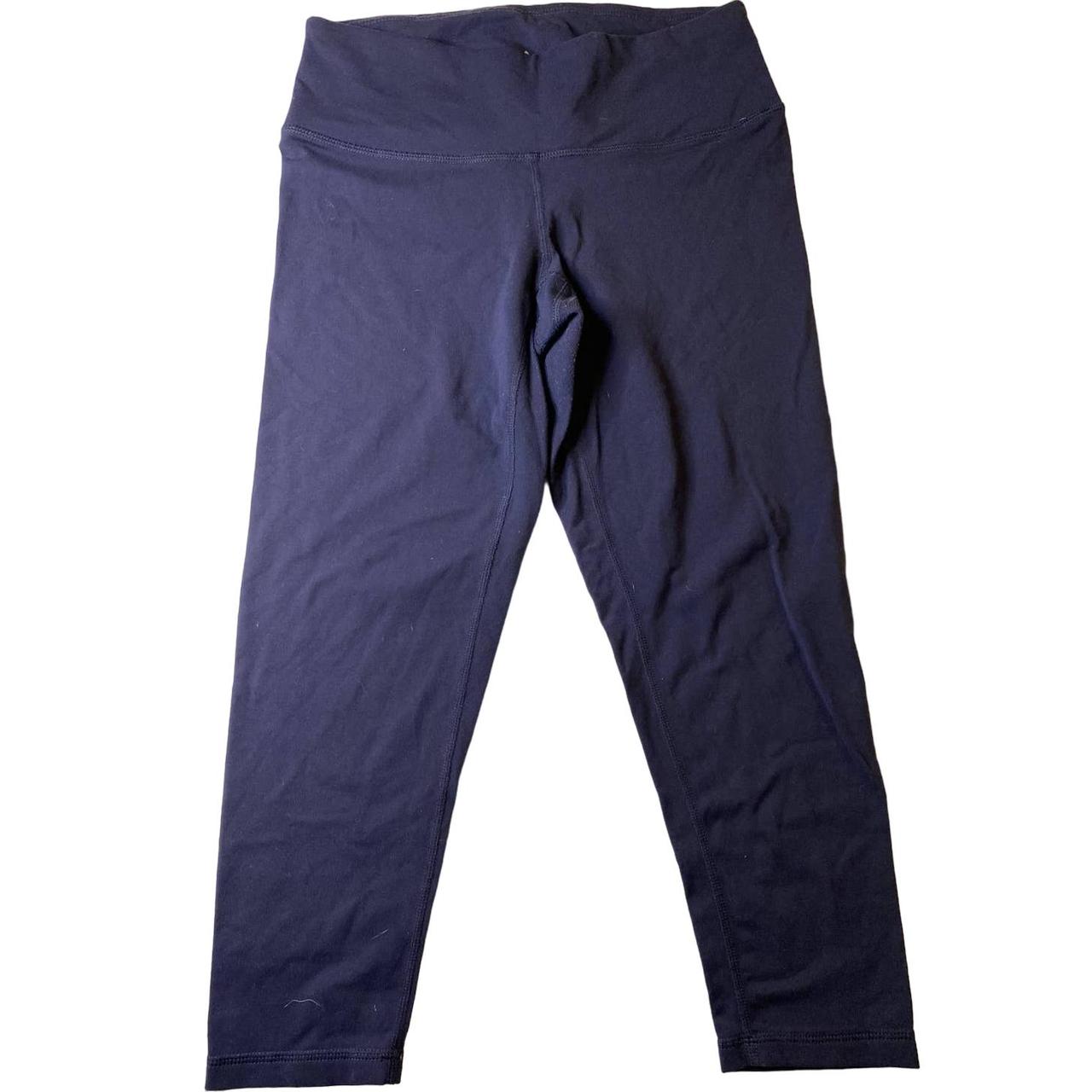 cutest navy blue high waisted prana yoga pants! worn - Depop