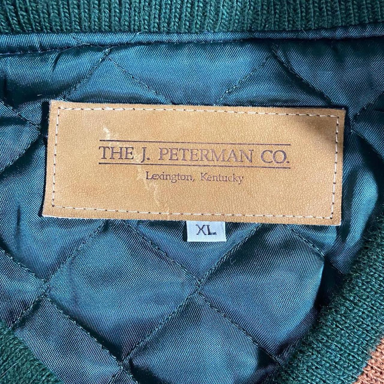 Vintage J. Peterman Co. Leather Wool Varsity Jacket... - Depop