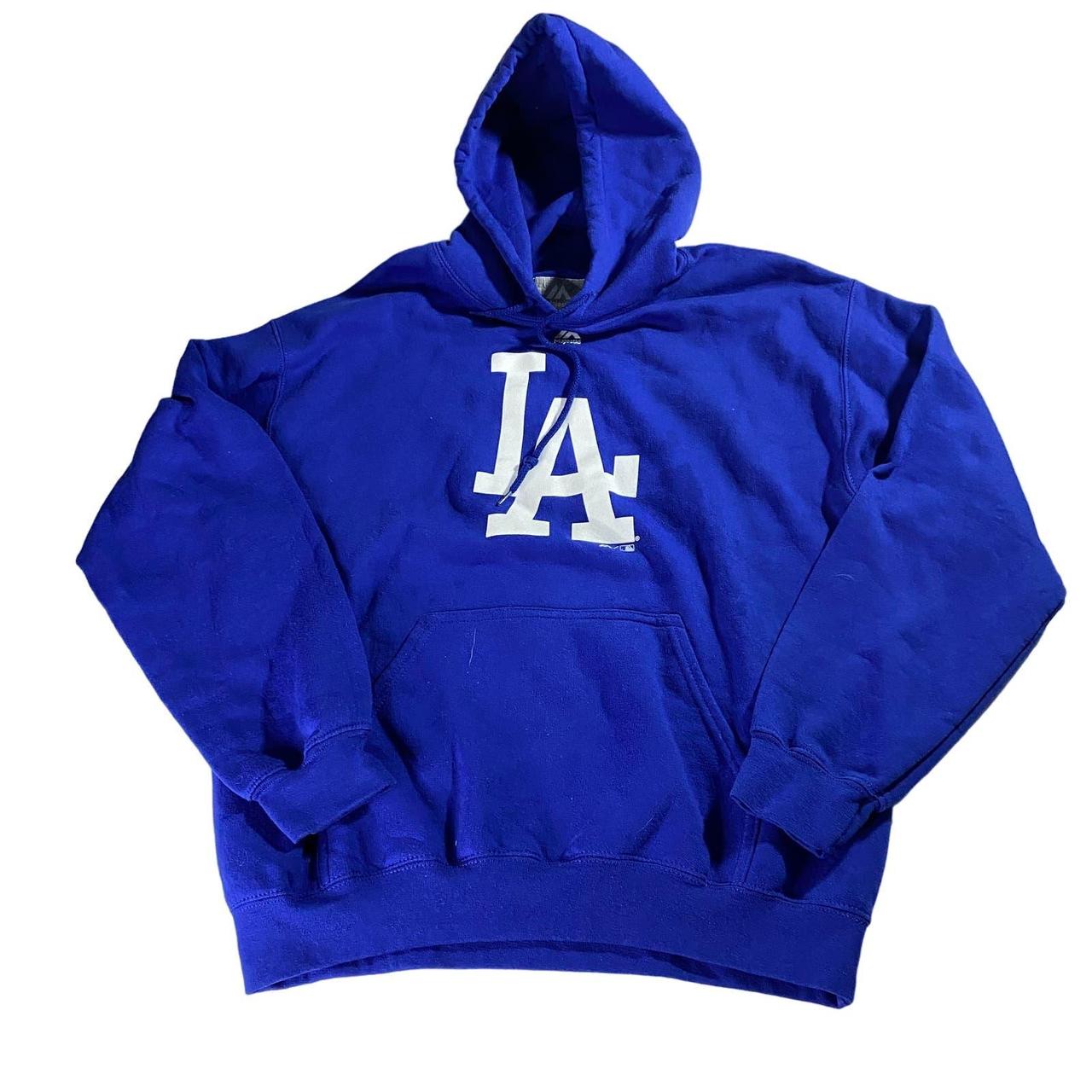 Majestic La Dodgers Hoodie Men s Medium MLB Depop