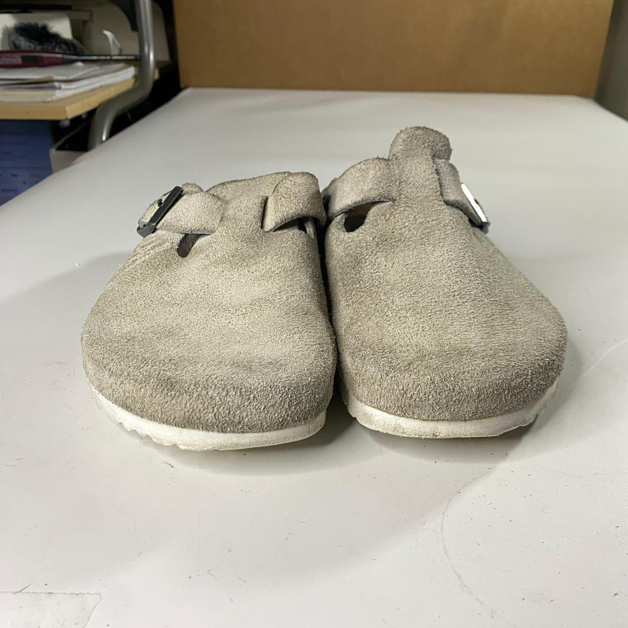 Stussy X Birkenstock Boston Mule Bone Sandals Men's | Depop Stussy X Birkenstock Boston Mule Bone Sandals Men's | Depop
