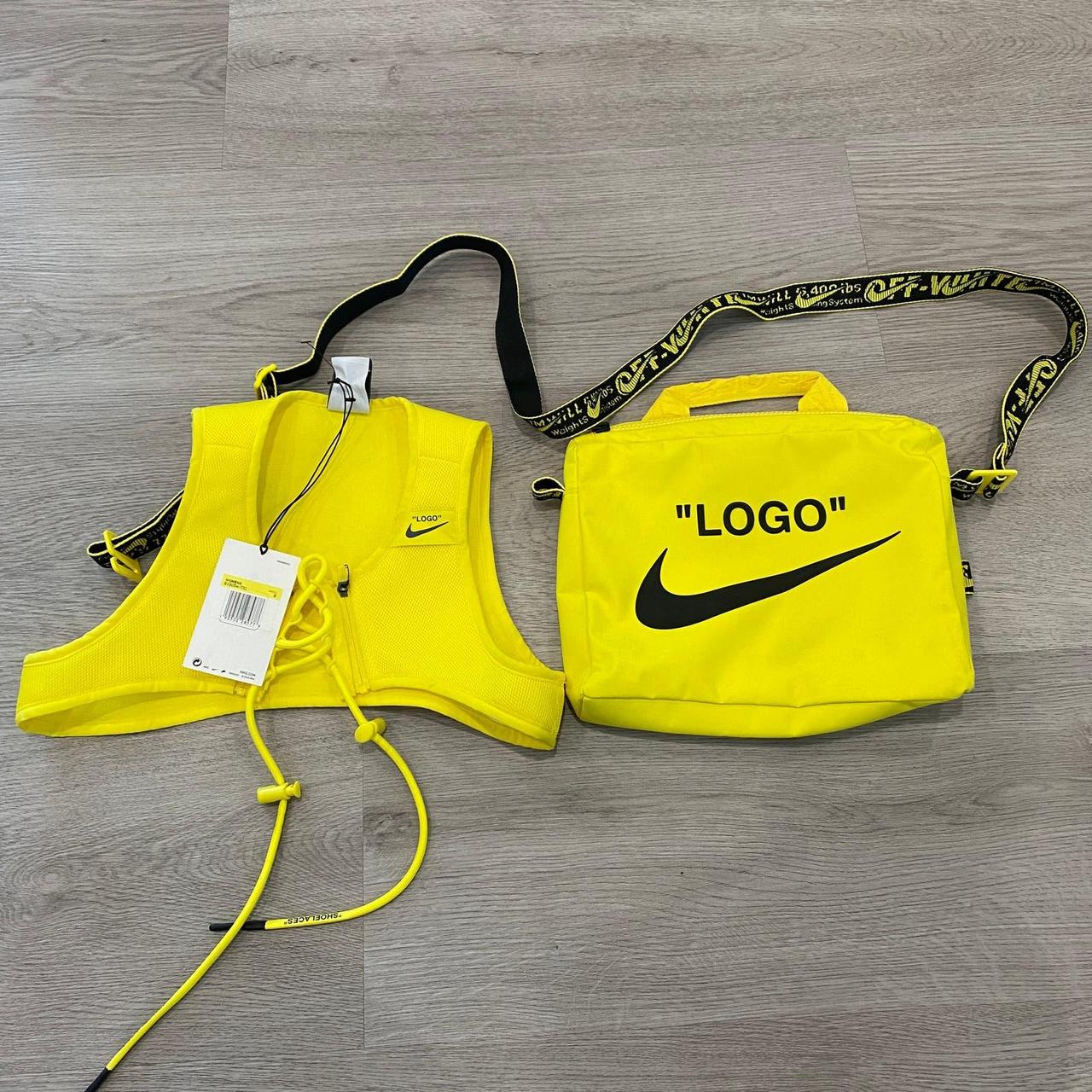 Nike X Off White Utility Vest Yellow Bag Backpack. Depop