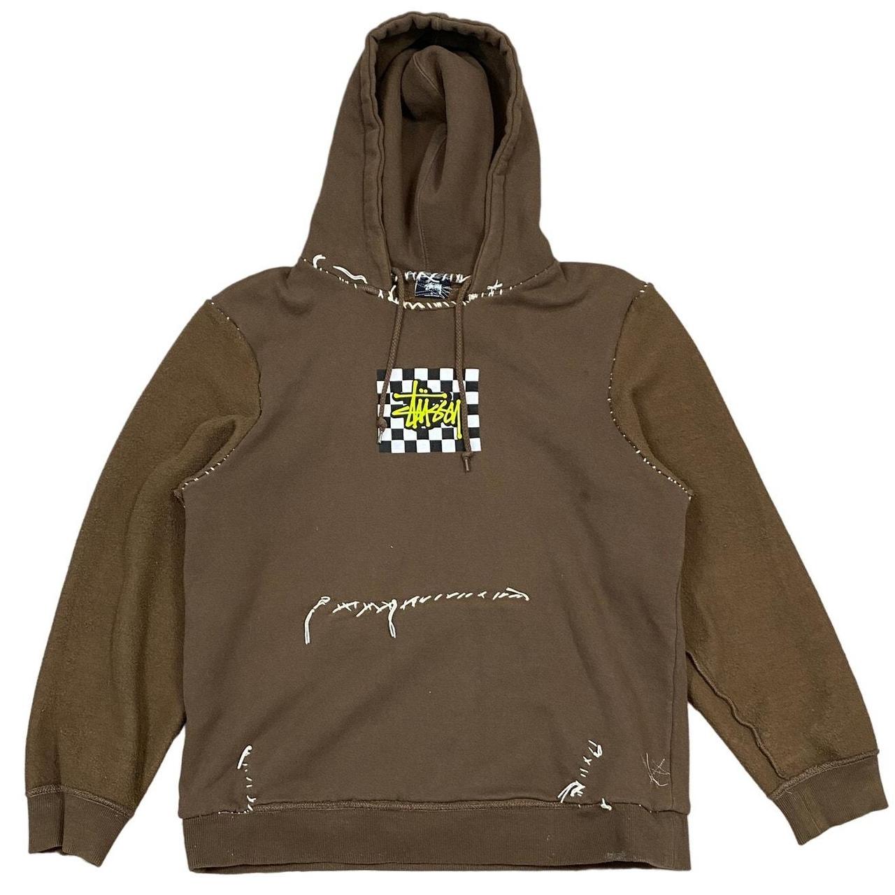 Stussy Upcycled Inside Out Checkered Hoodie Men s L