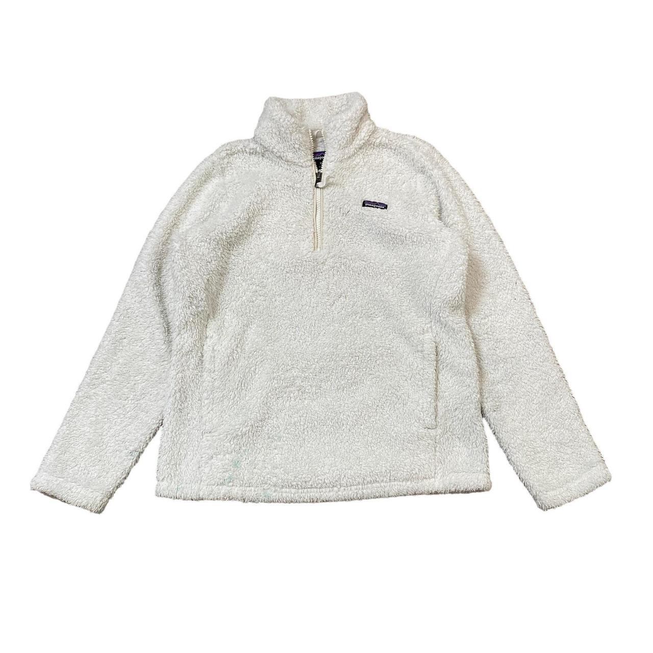 Patagonia white afte fleece quarter