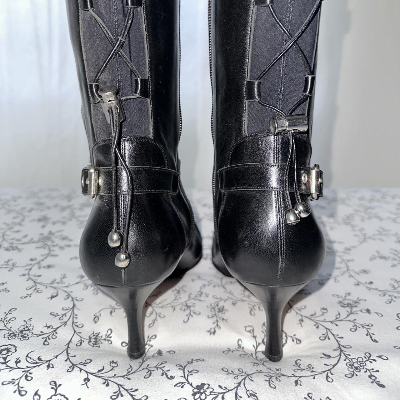 Luciano Padovan Y2k High Boots Black Leather And Depop 1836