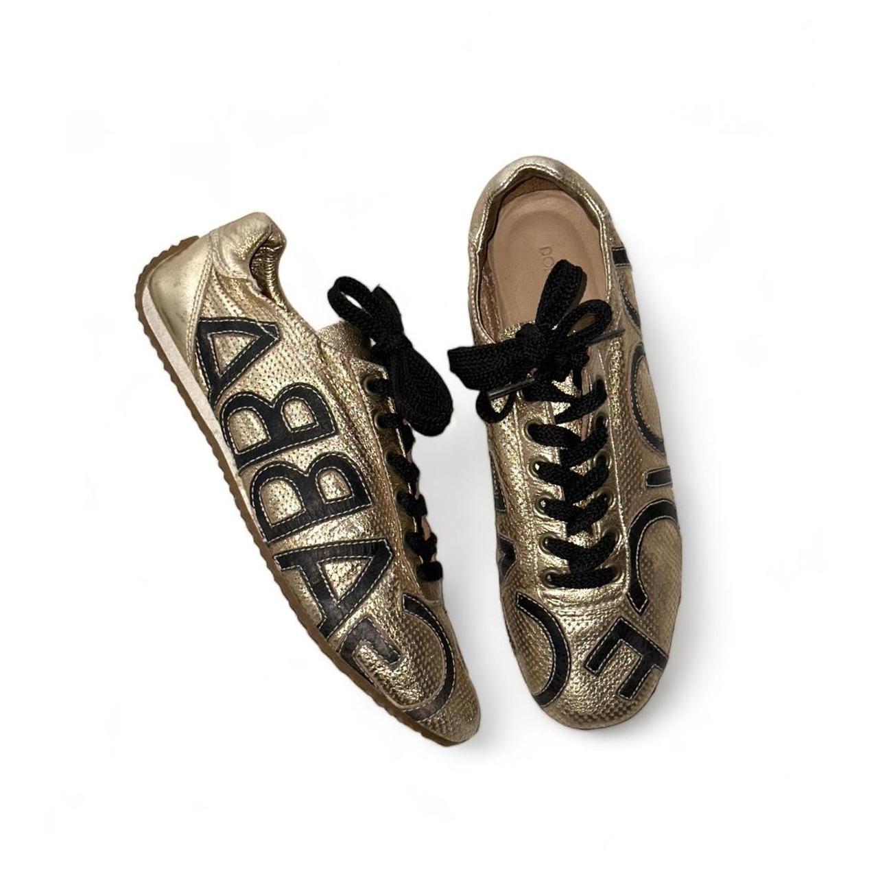 Dolce gabbana gold sneakers on sale