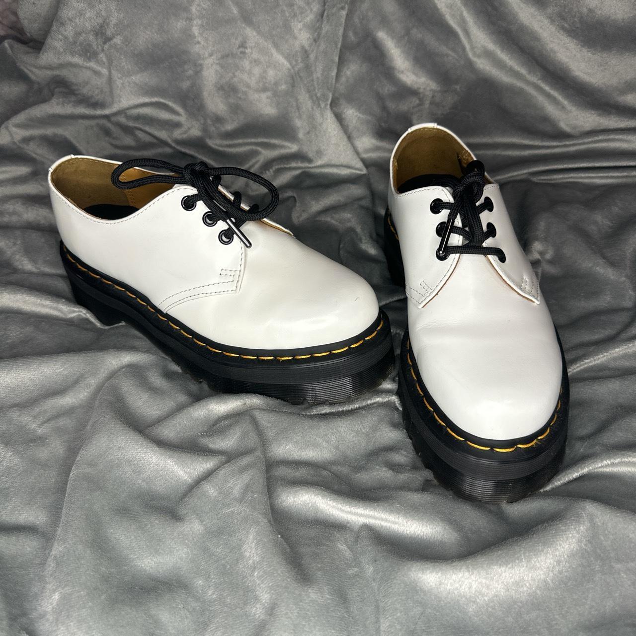 Platform Dr Martens White Oxfords Dr Martens 1461 Quad White