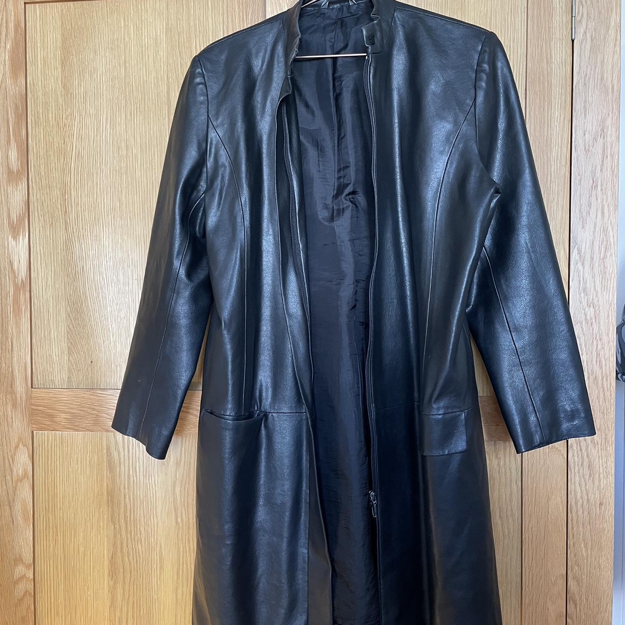 Vintage black leather jacket Marks and Spencer In... Depop