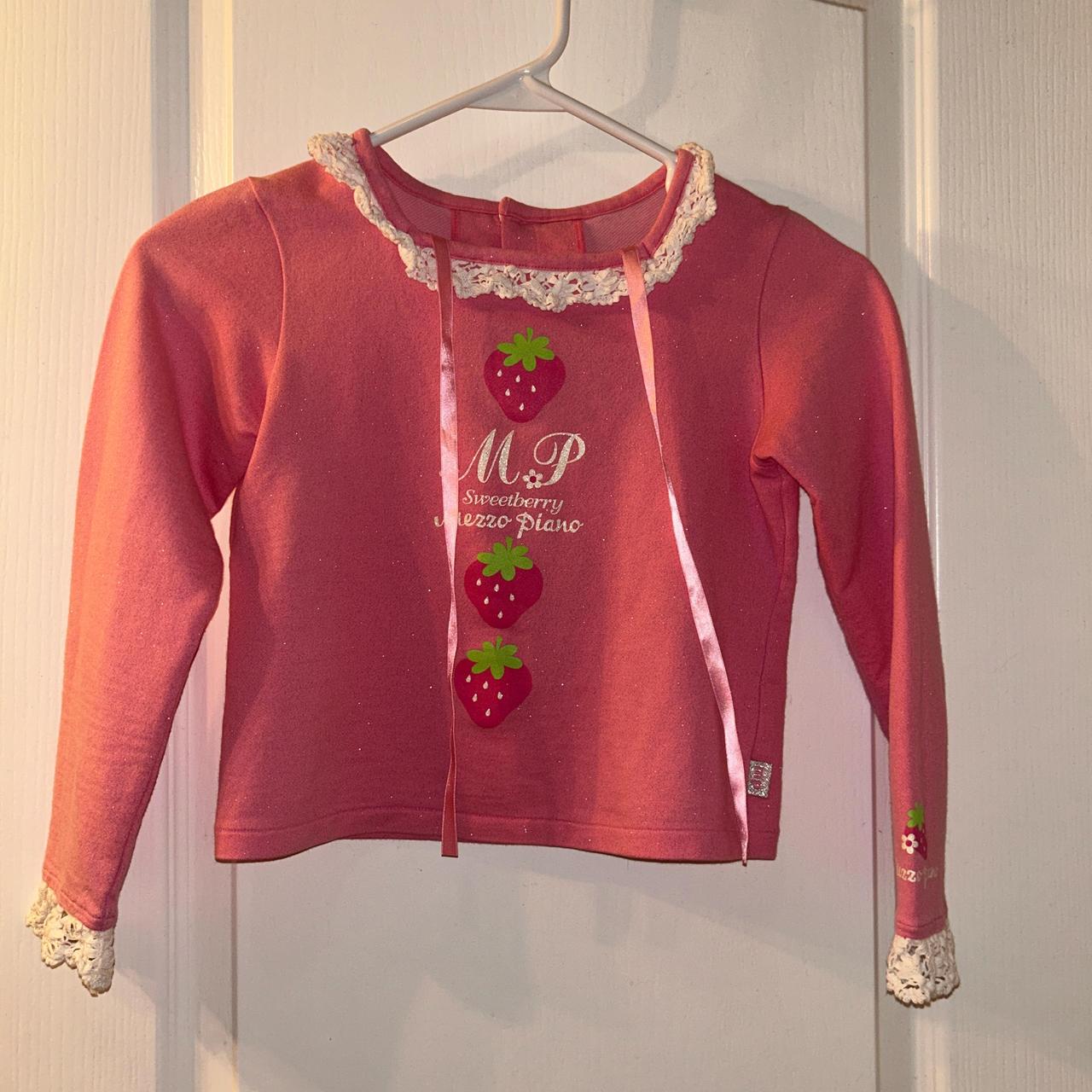 REPOP Strawberry Mezzo Piano Lace Top Size Is 130 Depop