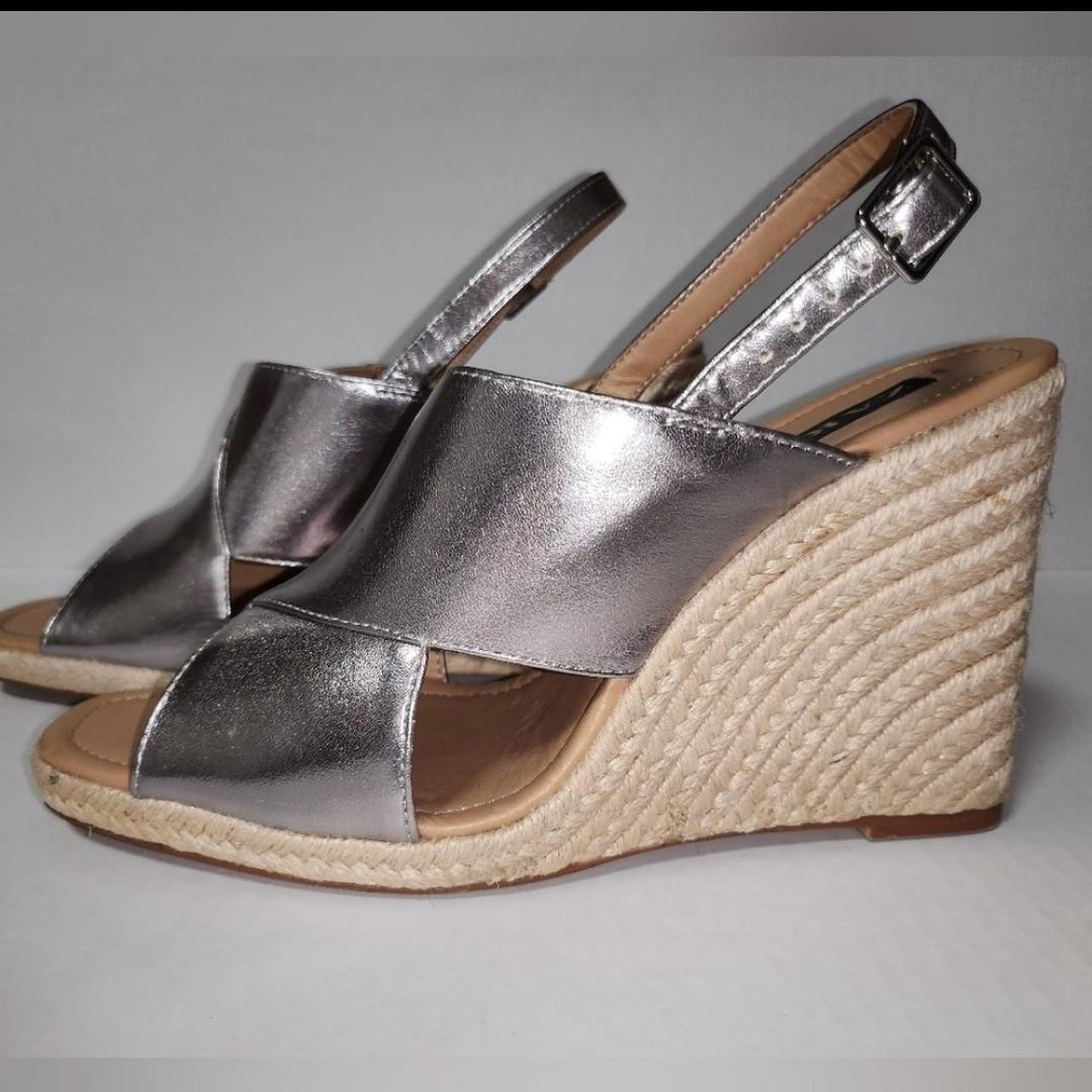 Zara Women's Silver Sandals | Depop