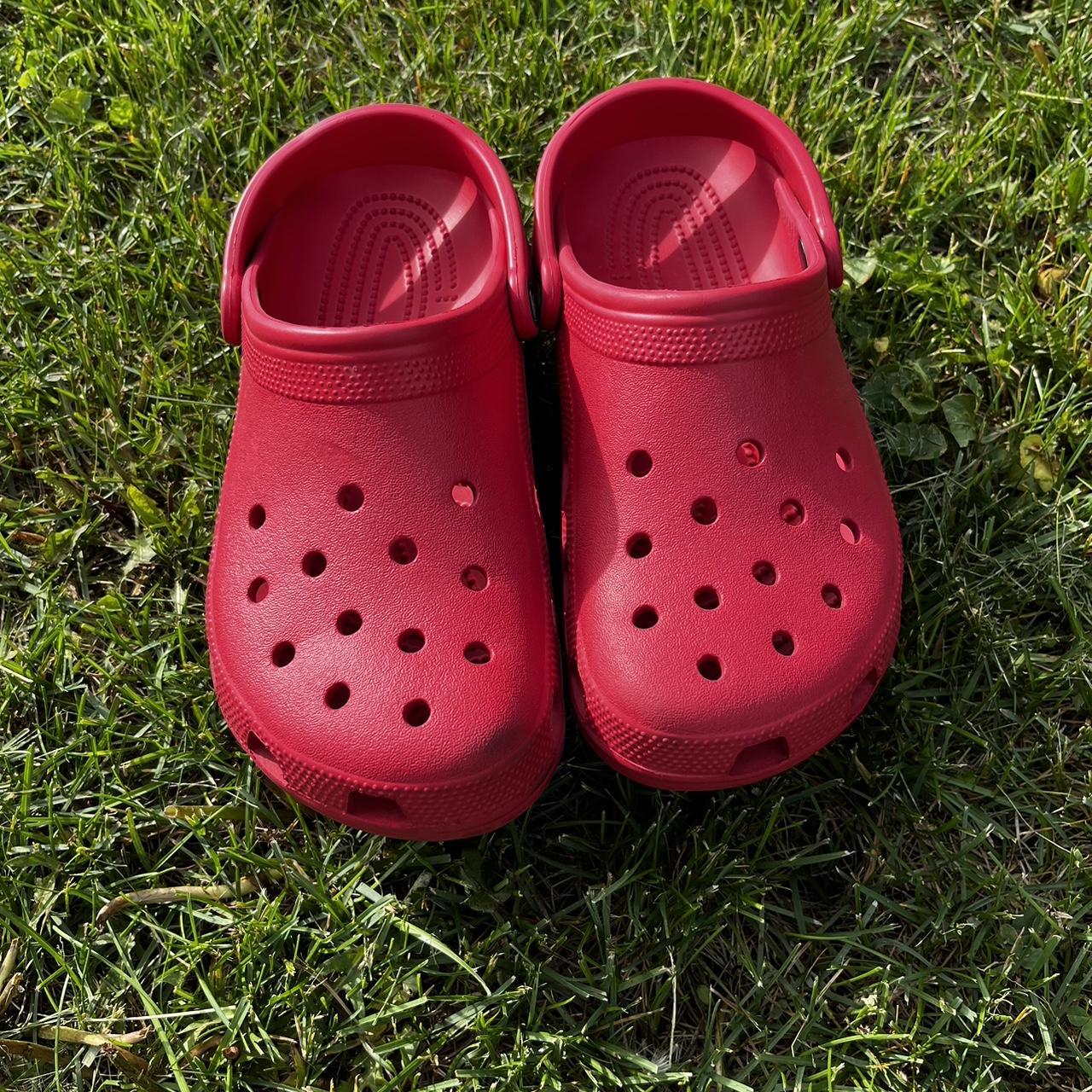 Crocs Men's Red Slippers | Depop