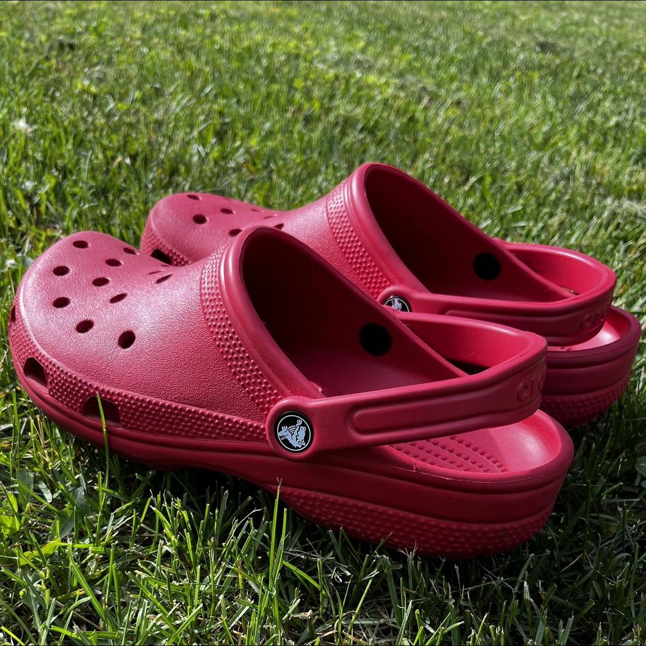 Crocs Men's Red Slippers | Depop