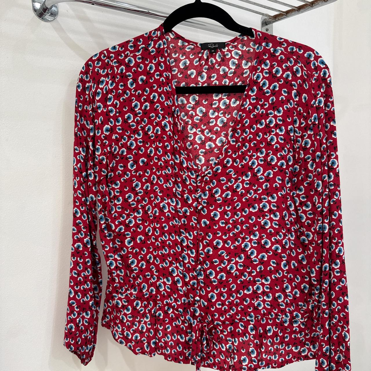 Rails Women's Blouse - Red/Multi - XS – Red and b… - image 3
