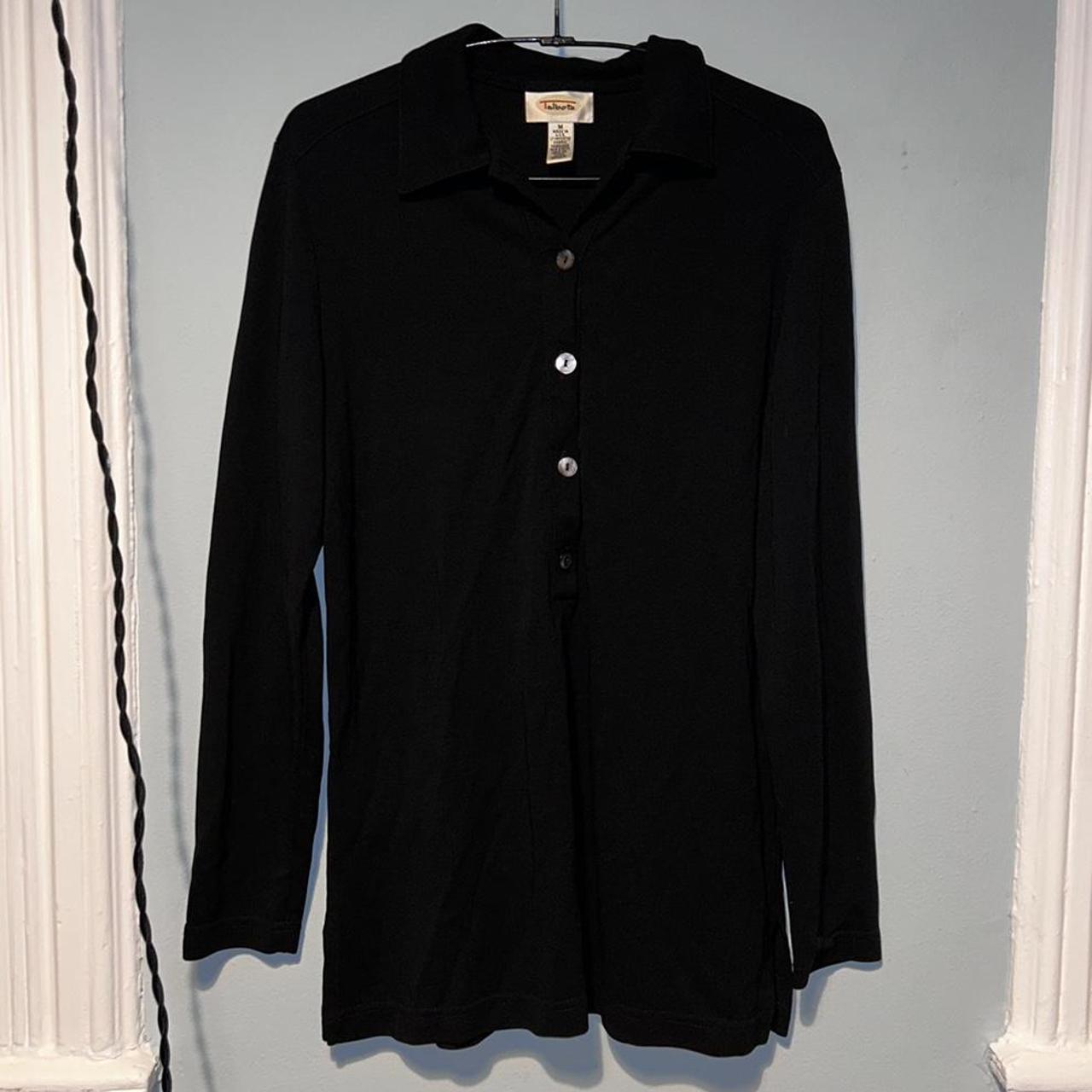 Talbots Women's Black Blouse Depop