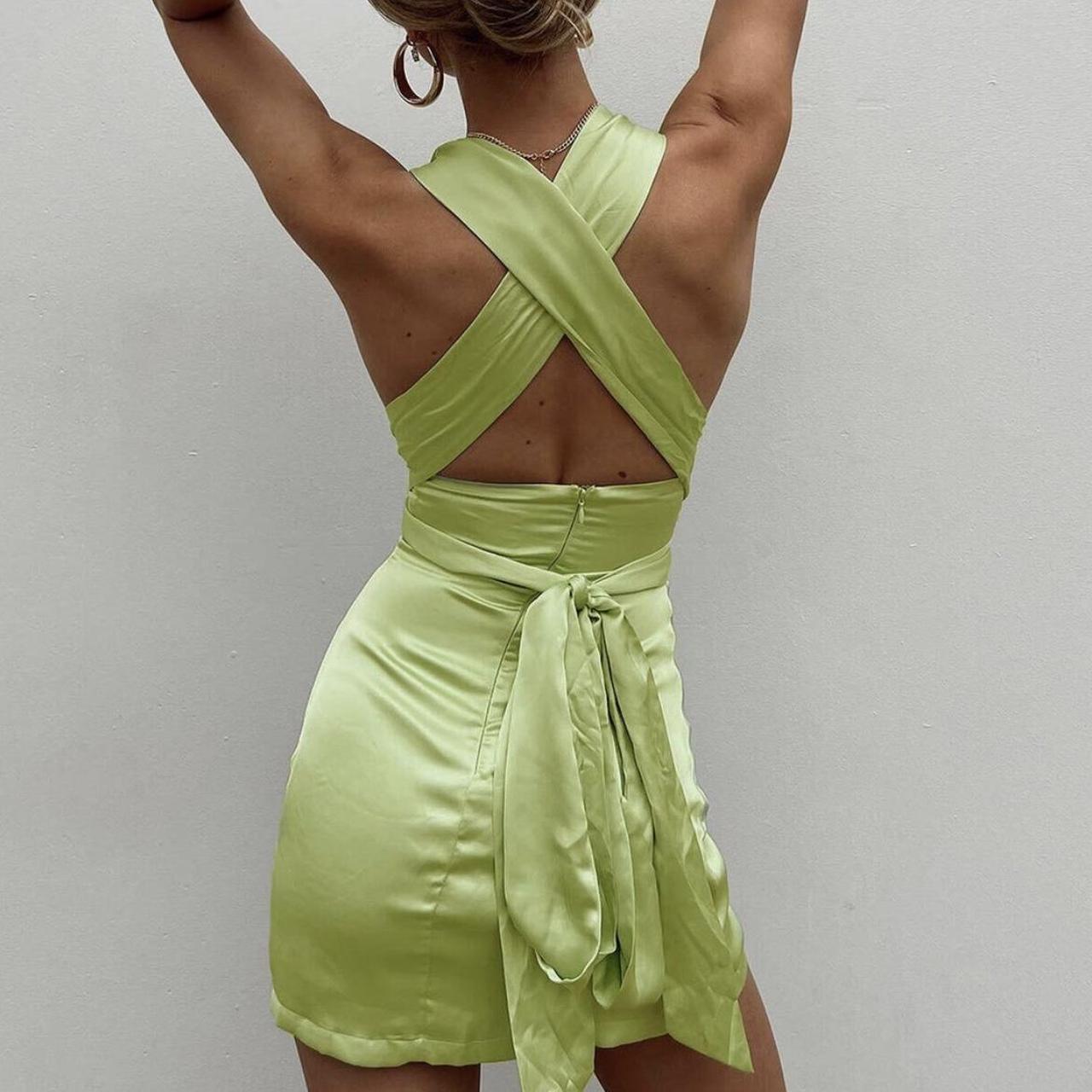 Princess Polly sage green mini dress! Never worn.... Depop