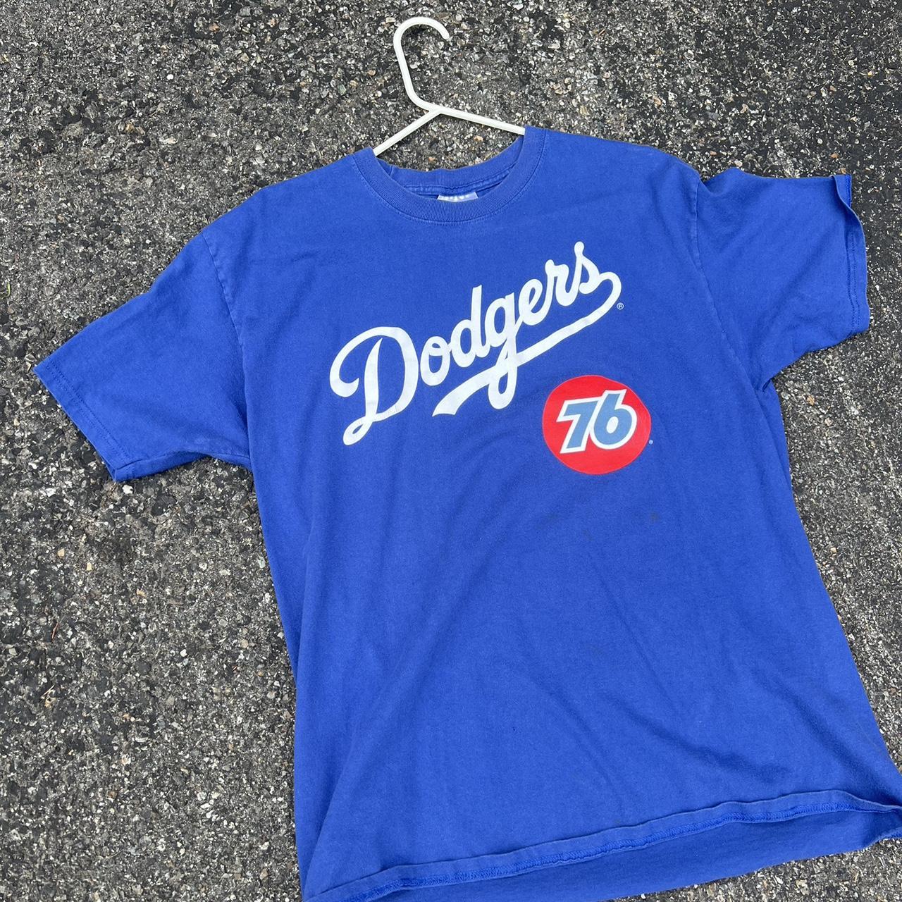 Vintage 00's LA Dodgers tie dye shirt. Ripped tag - Depop