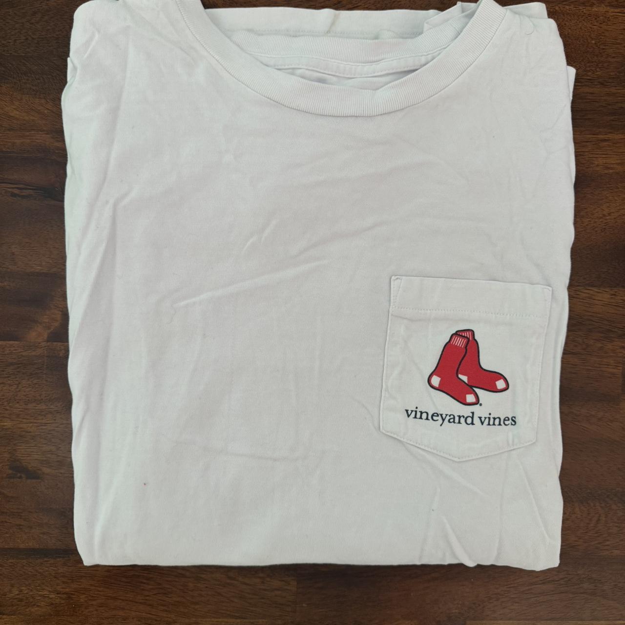 Vineyard Vines white long sleeve t-shirt with a