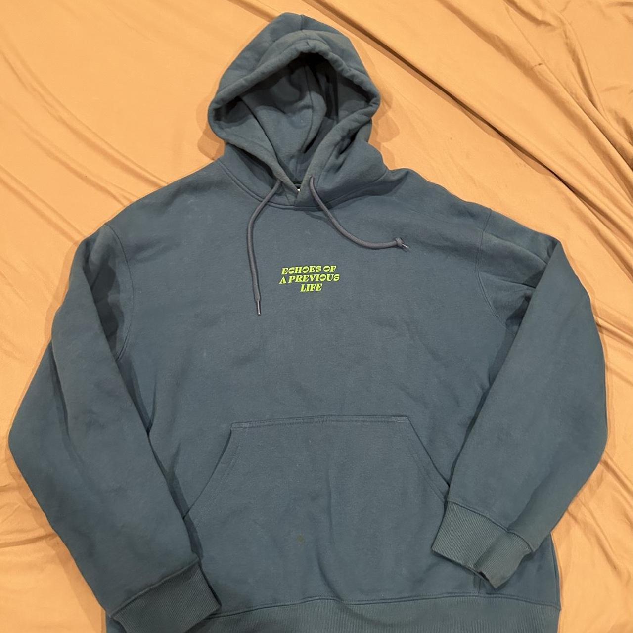 Men's Blue and Green Hoodie | Depop