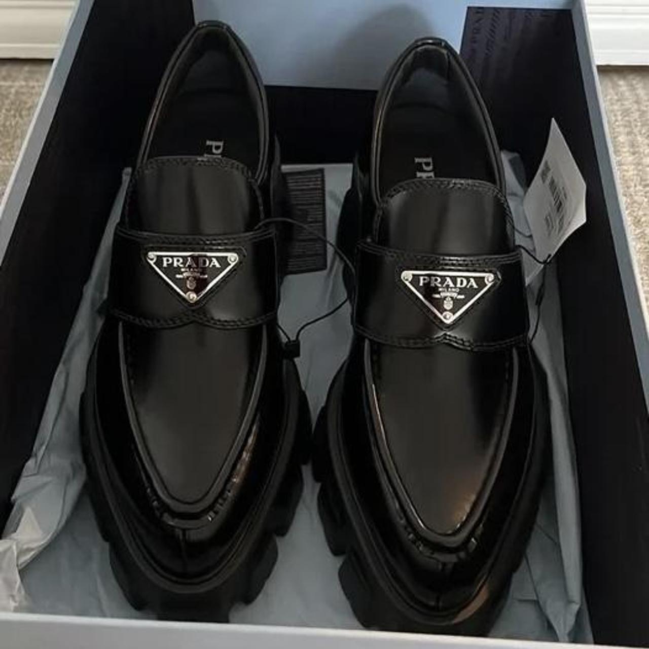 Authenticated Prada monolith loafers **MESSAGE... - Depop