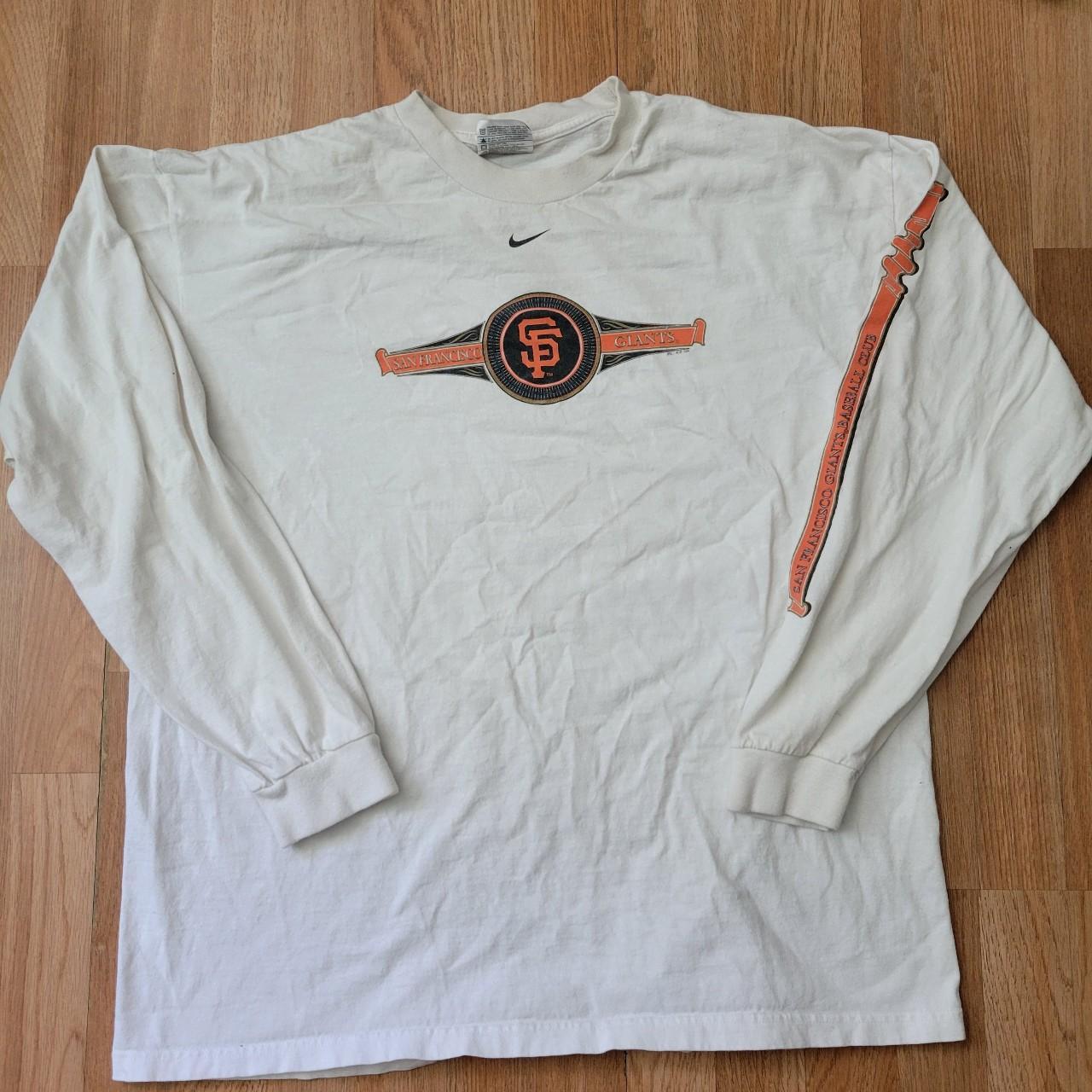 Nike Men's White and Orange T-shirt | Depop