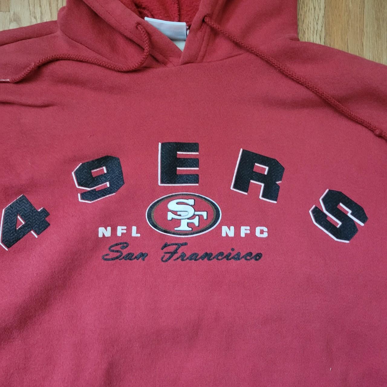 Y2K SF 49ers Red Hoodie No tag size but fits like... - Depop