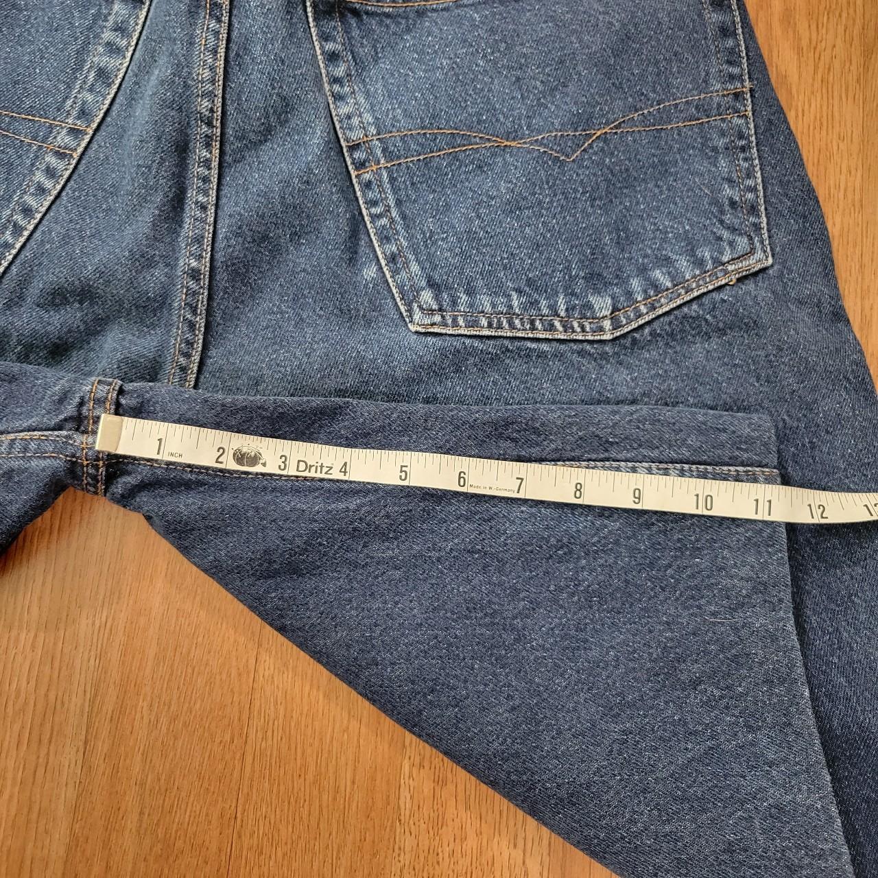 Vintage y2k Anchor Blue Huge Jorts size 38 made from... - Depop