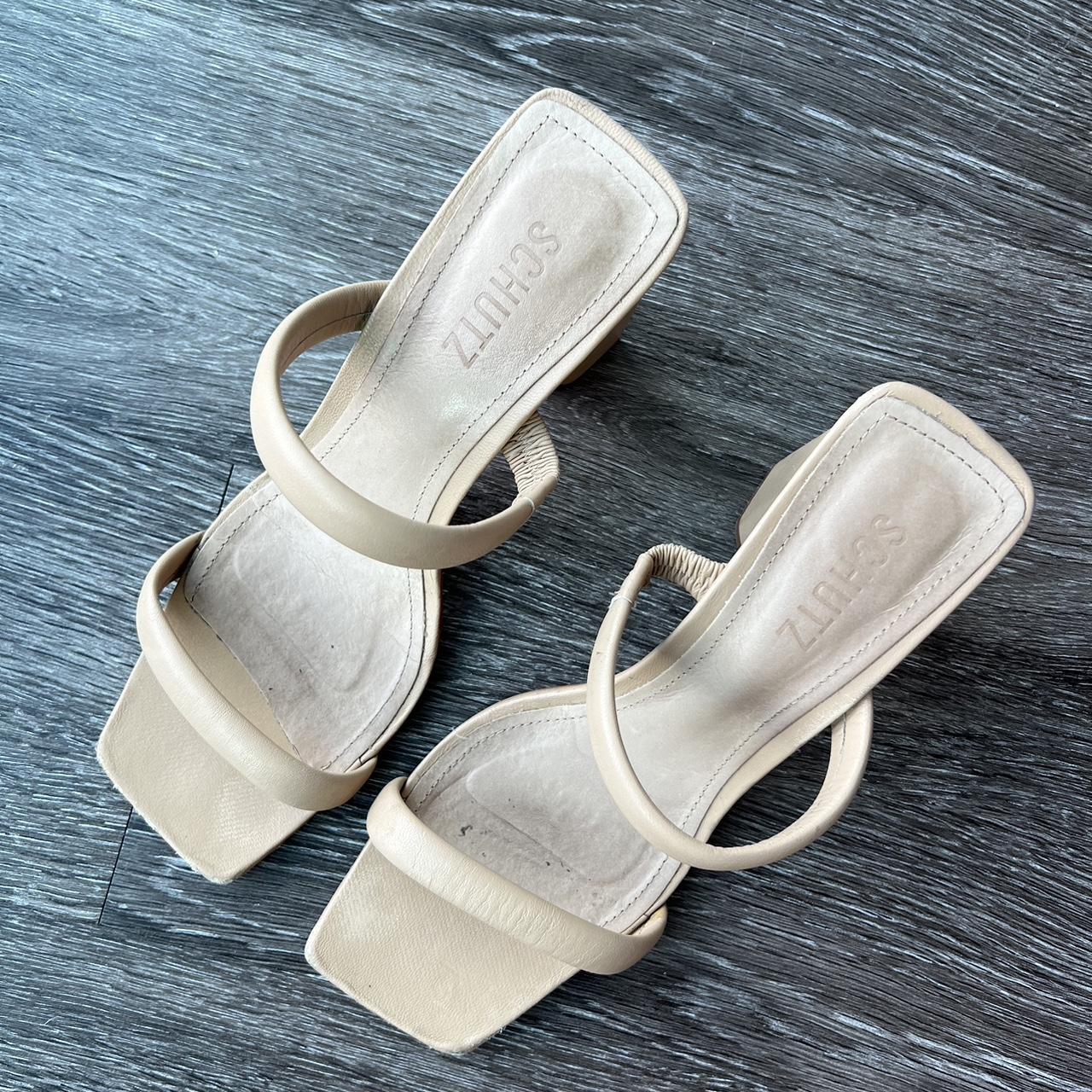 schutz clear strap heels