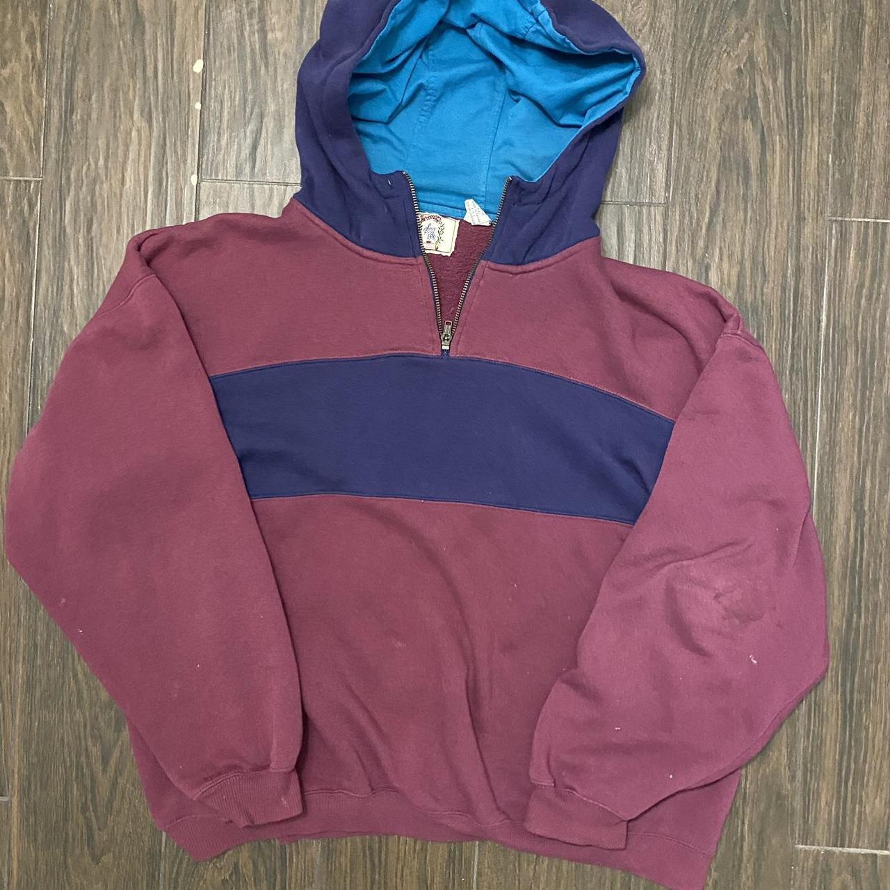 Purple and sale red hoodie