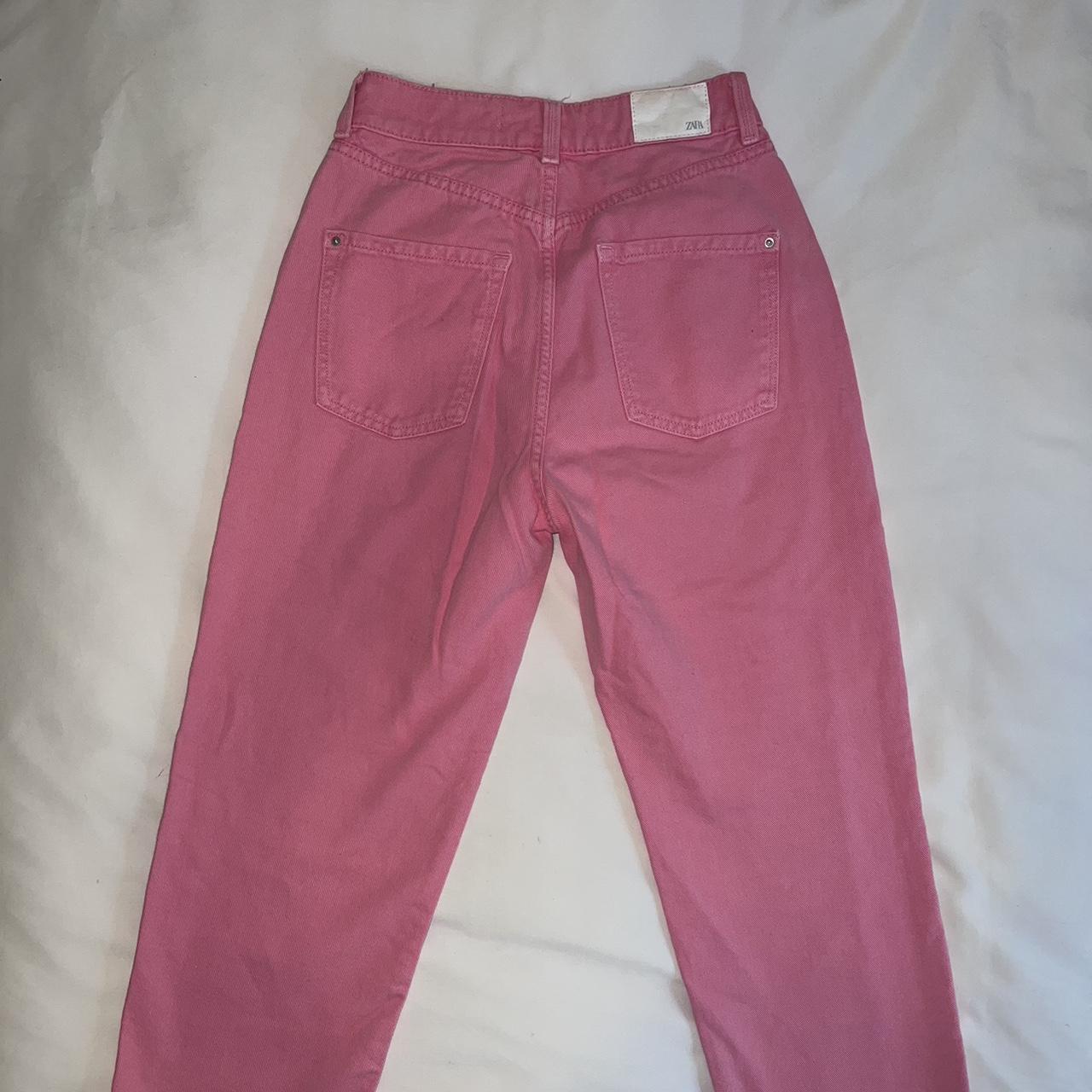 Hot pink Zara pants jeans that have only been worn... - Depop