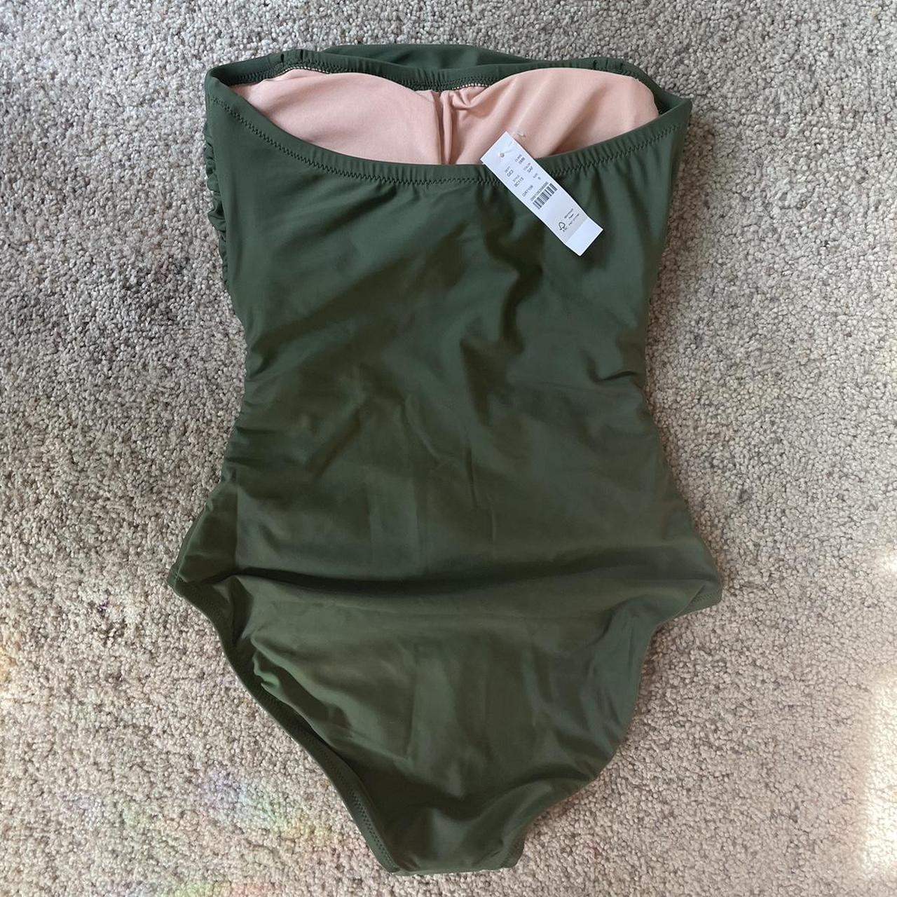 J.CREW “Ruched bandeau one-piece” IN THE COLOR... - Depop