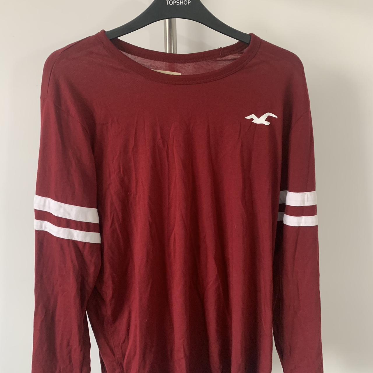 Graphic Tees Hollister Red Long Sleeve Graphic Tshirt Hollister