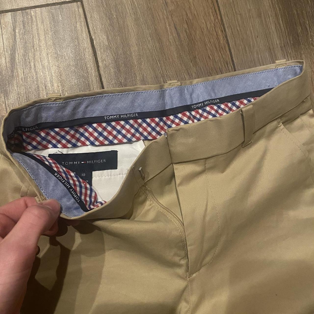 Tommy Hilfiger Khaki and Tan Trousers | Depop