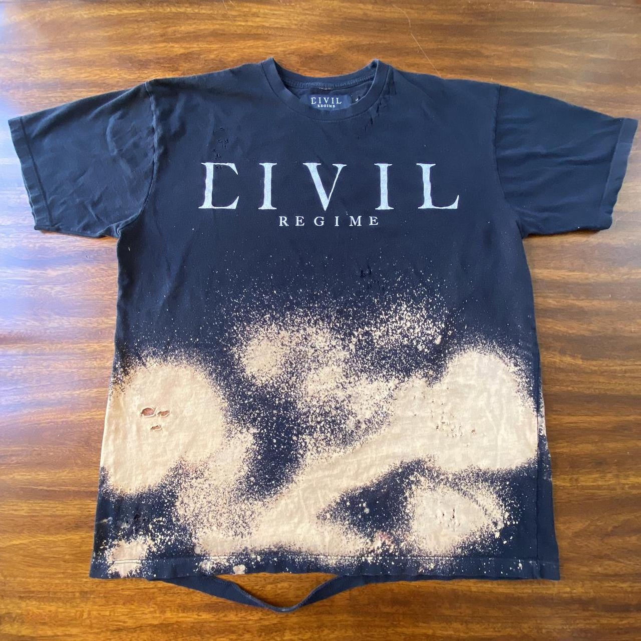 Civil Regime Tour 2015 Black Bleach Scallop Long... Depop