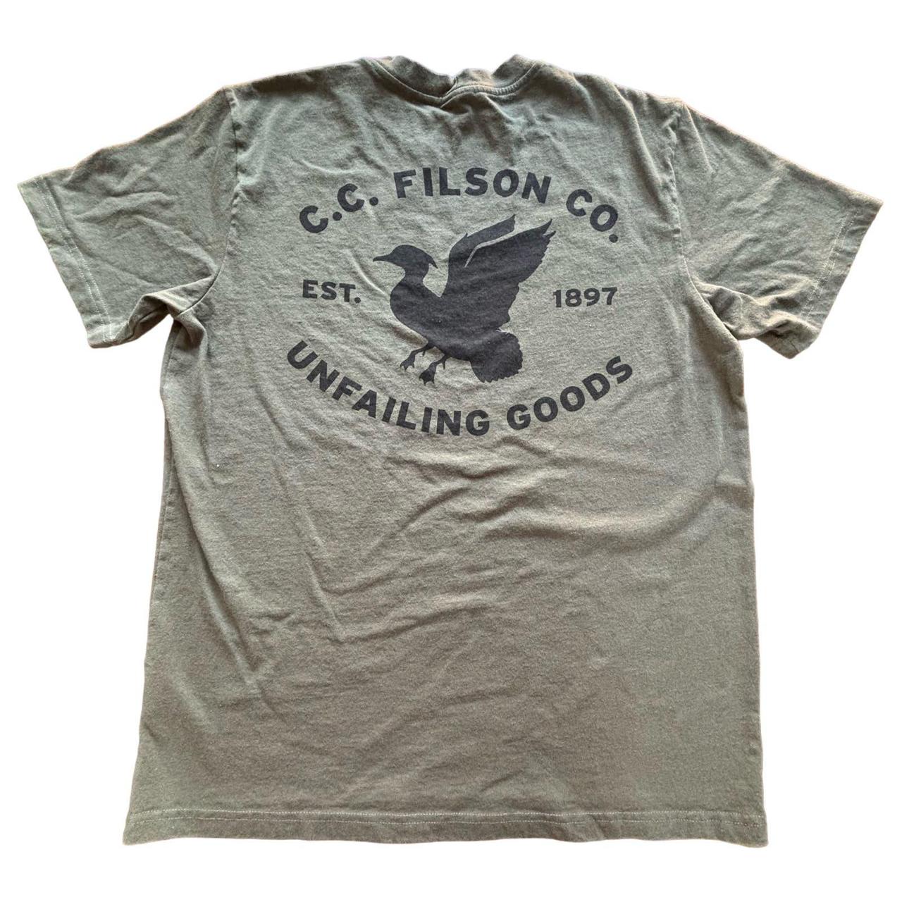 Filson Unfailing Goods Duck Graphic Tee Men’s Large... - Depop