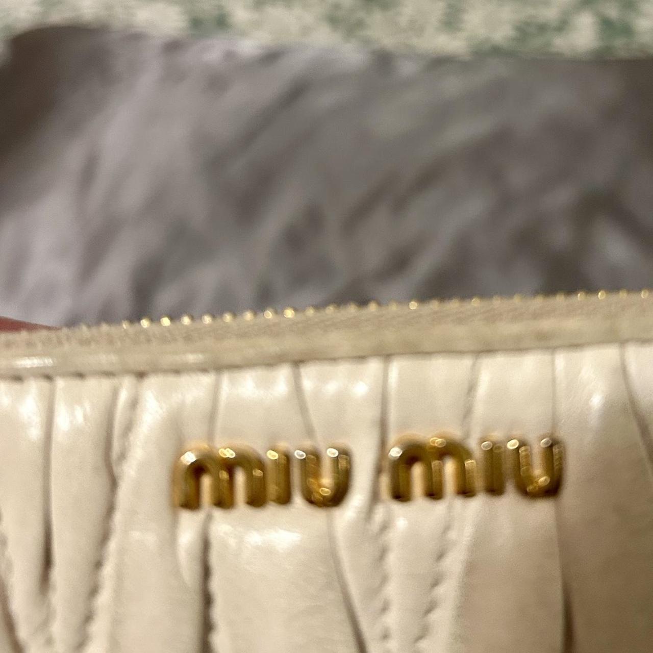 Miu Miu Women's Wallets - Cream/Tan – Miu Miu Mat… - image 3