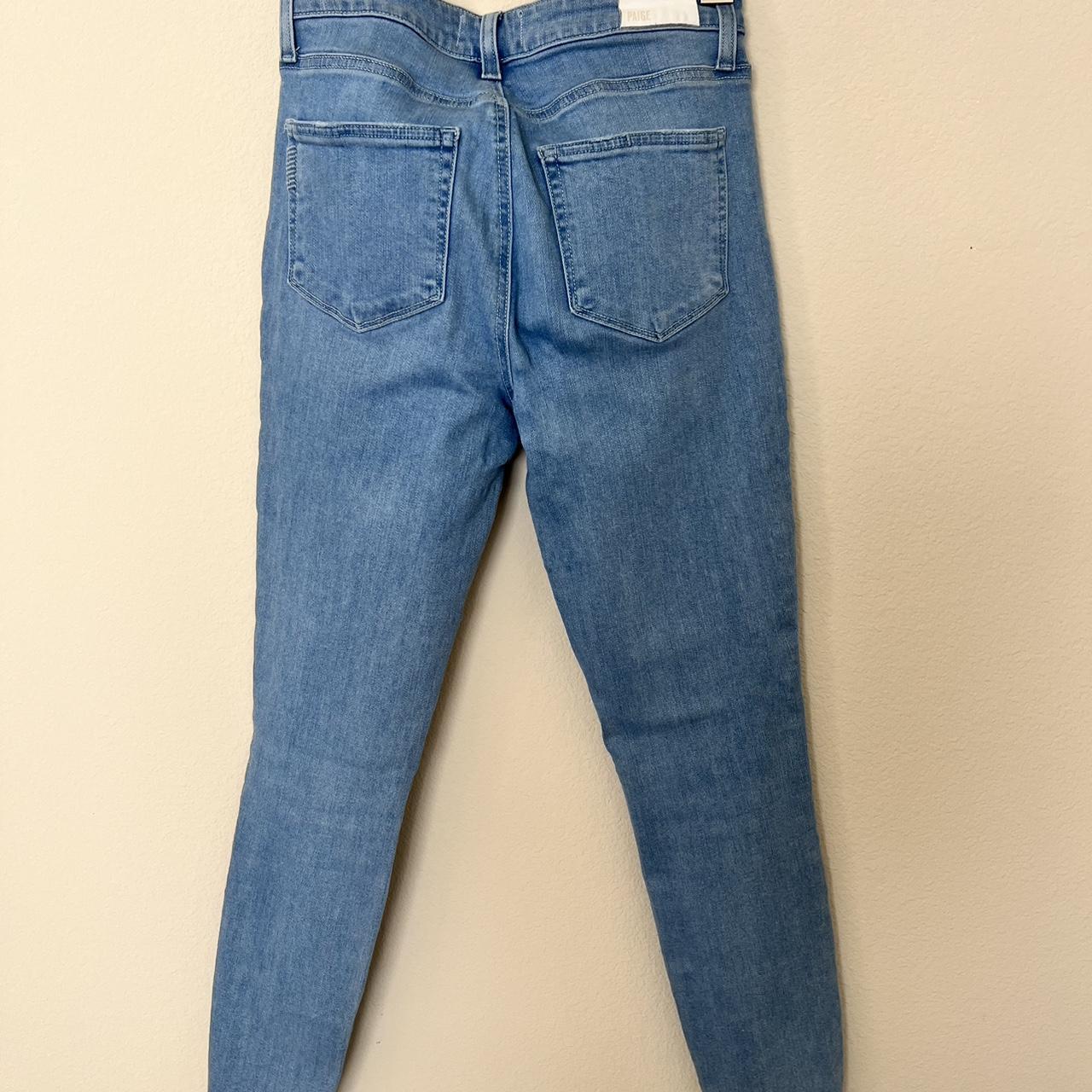 PAIGE Women's Blue Jeans | Depop