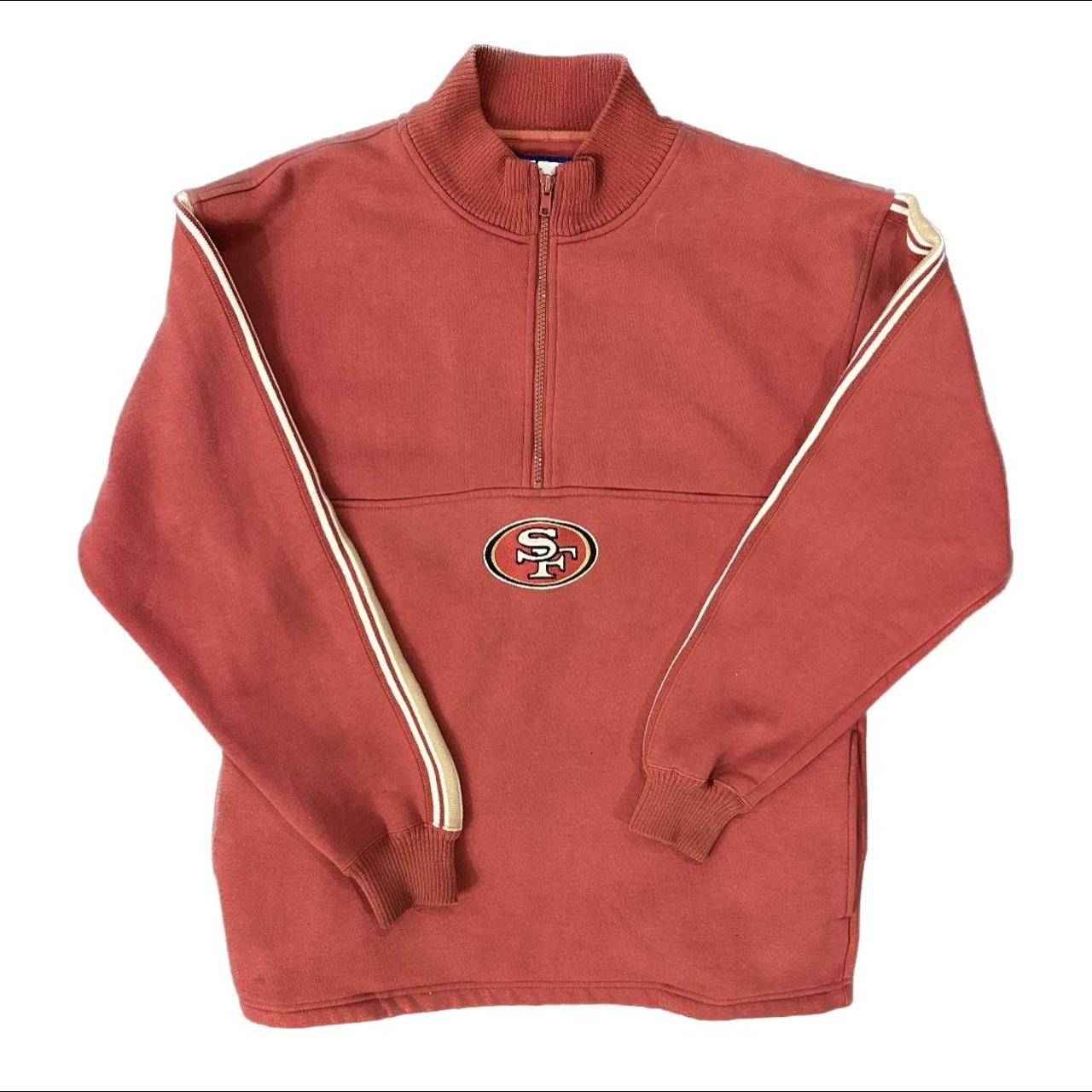 Vintage 90s Burgundy + Grey San Francisco 49ers Quarter Zip Pullover C