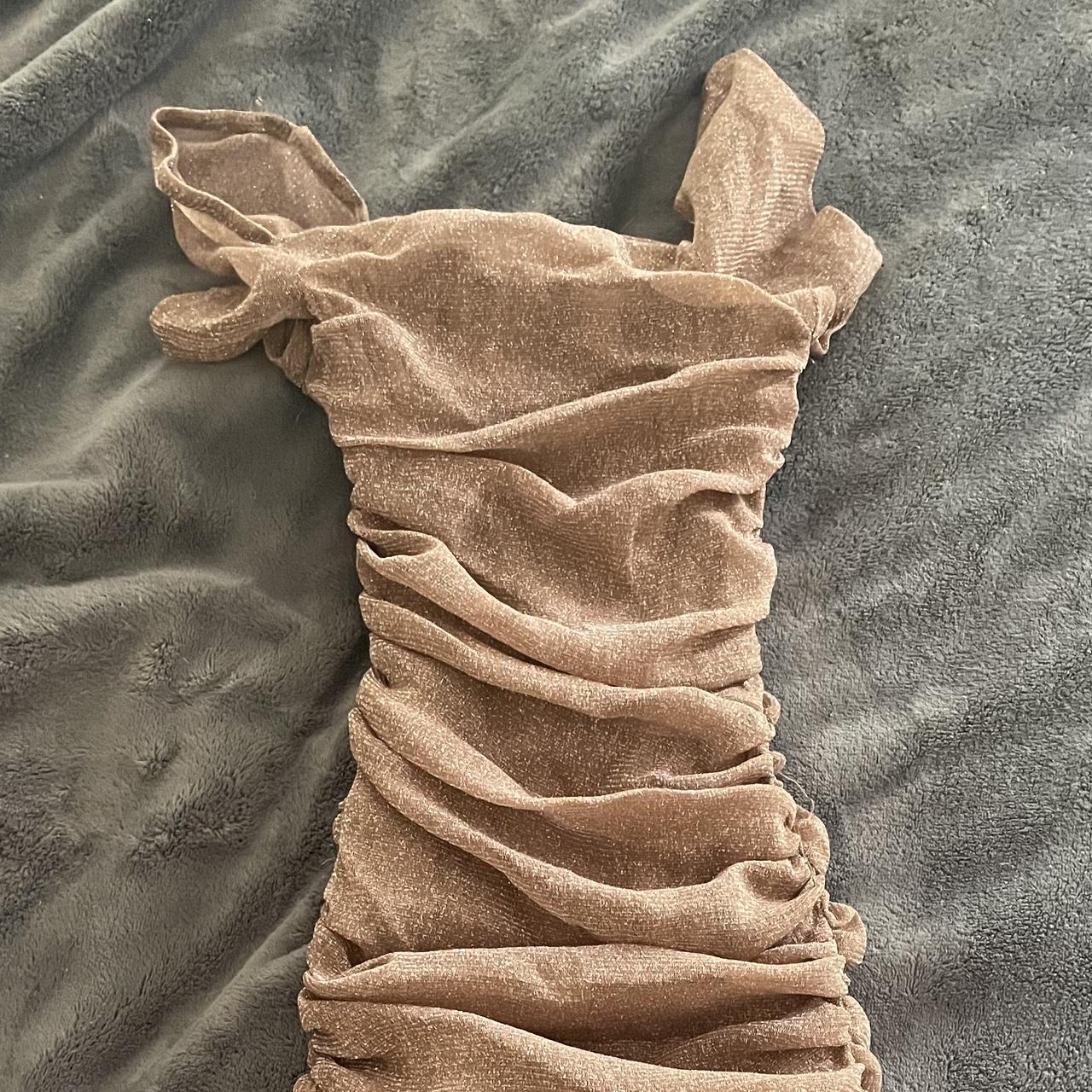 Gold SHEIN dress Form fitting Only worn... Depop