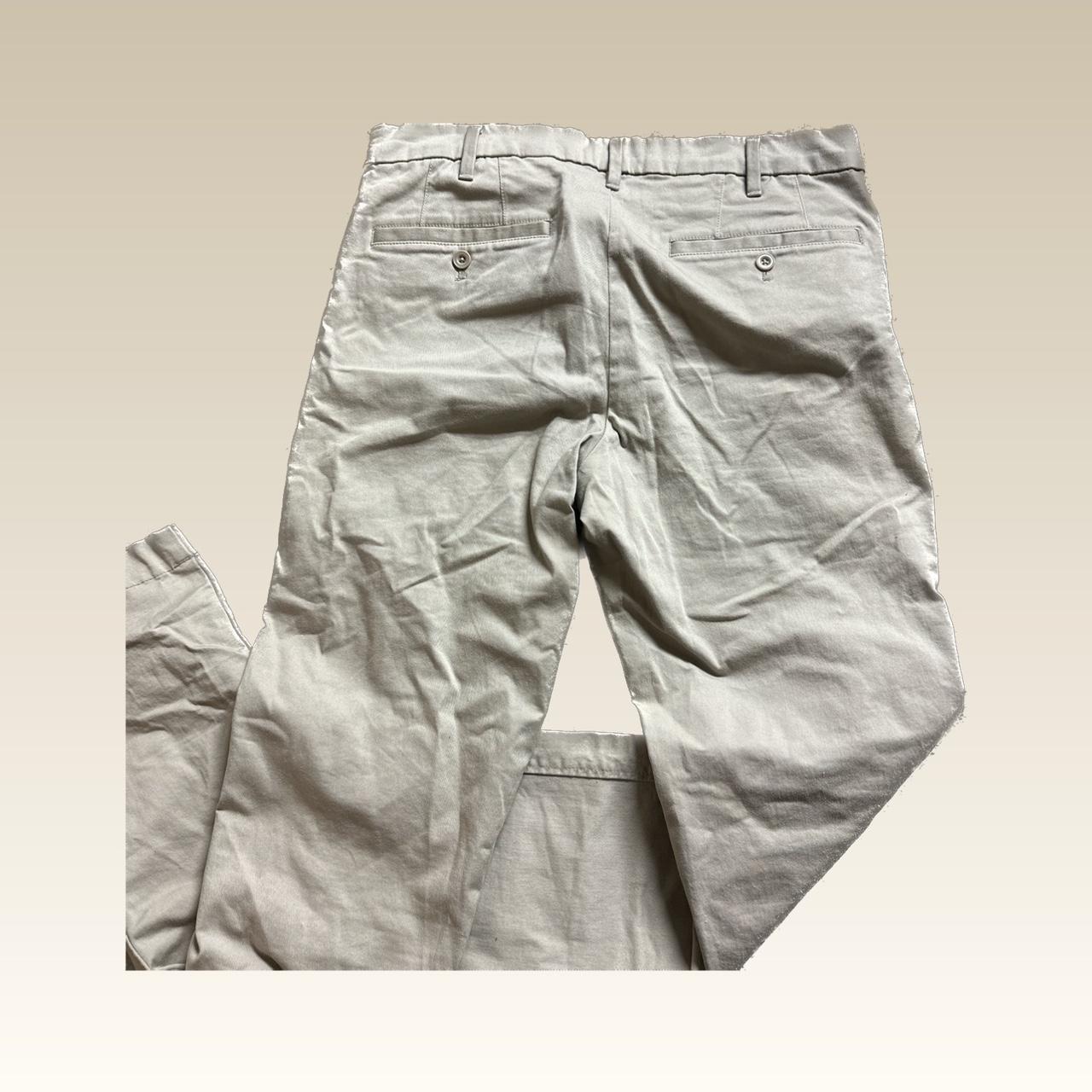 UNIQLO Women's Tan and Cream Trousers Depop