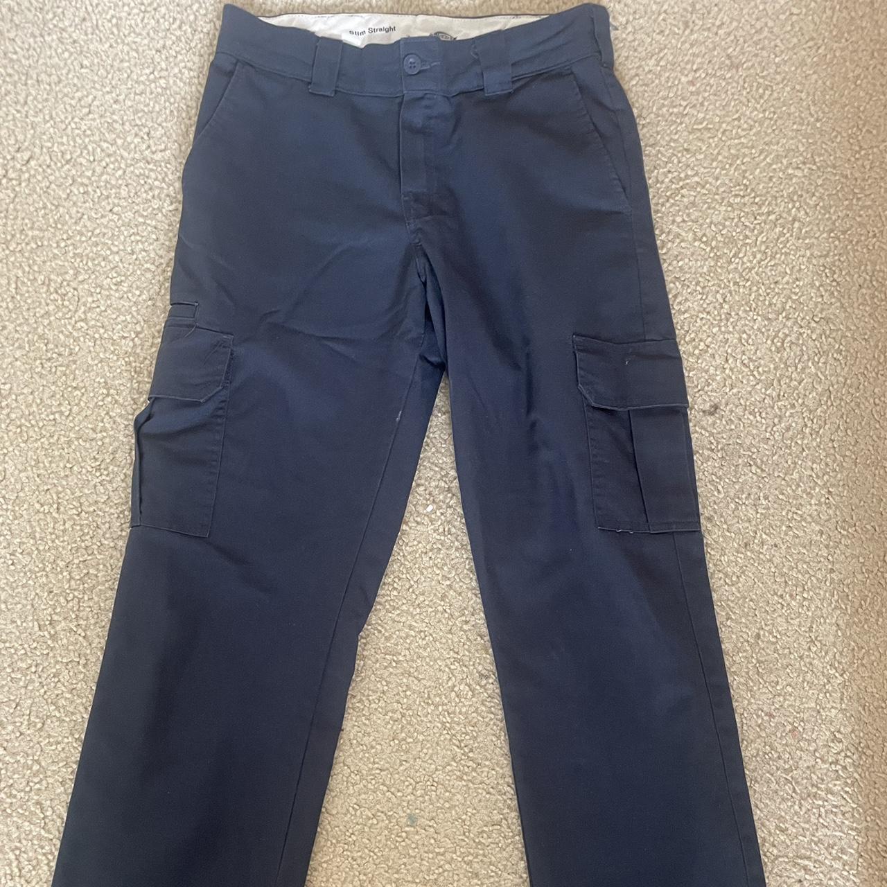 Dickies Navy Cargos Slim fit 32 x 32 {#depop... - Depop