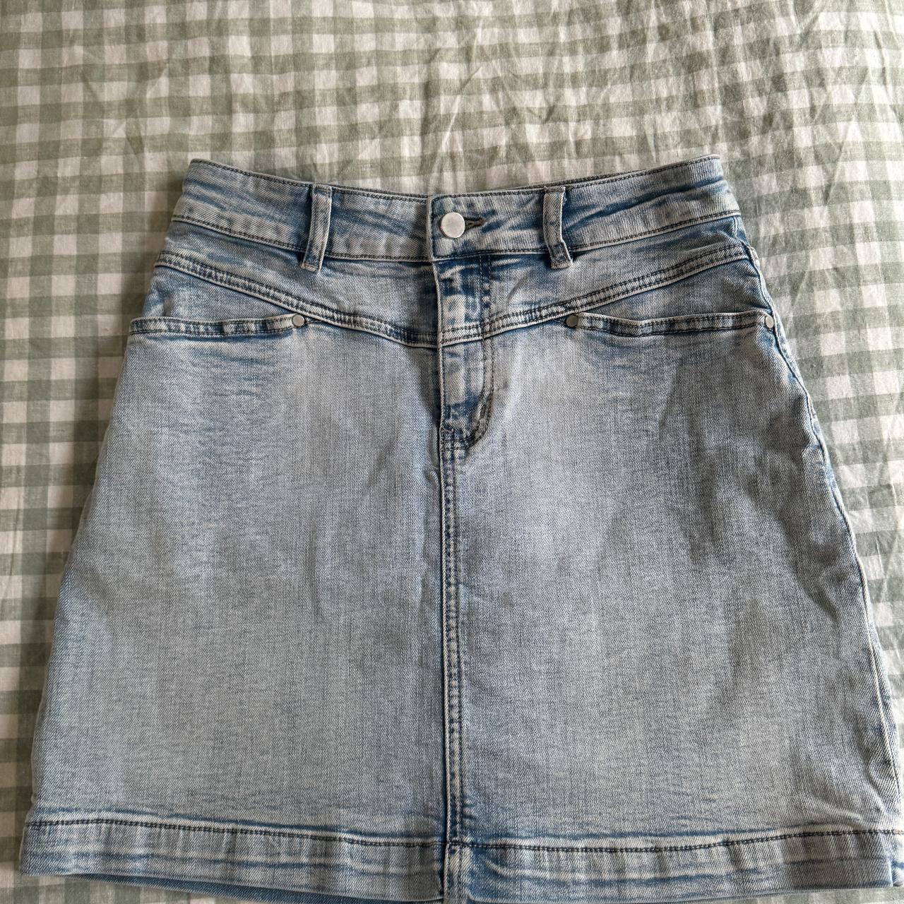 Seed a line denim skirt cheap