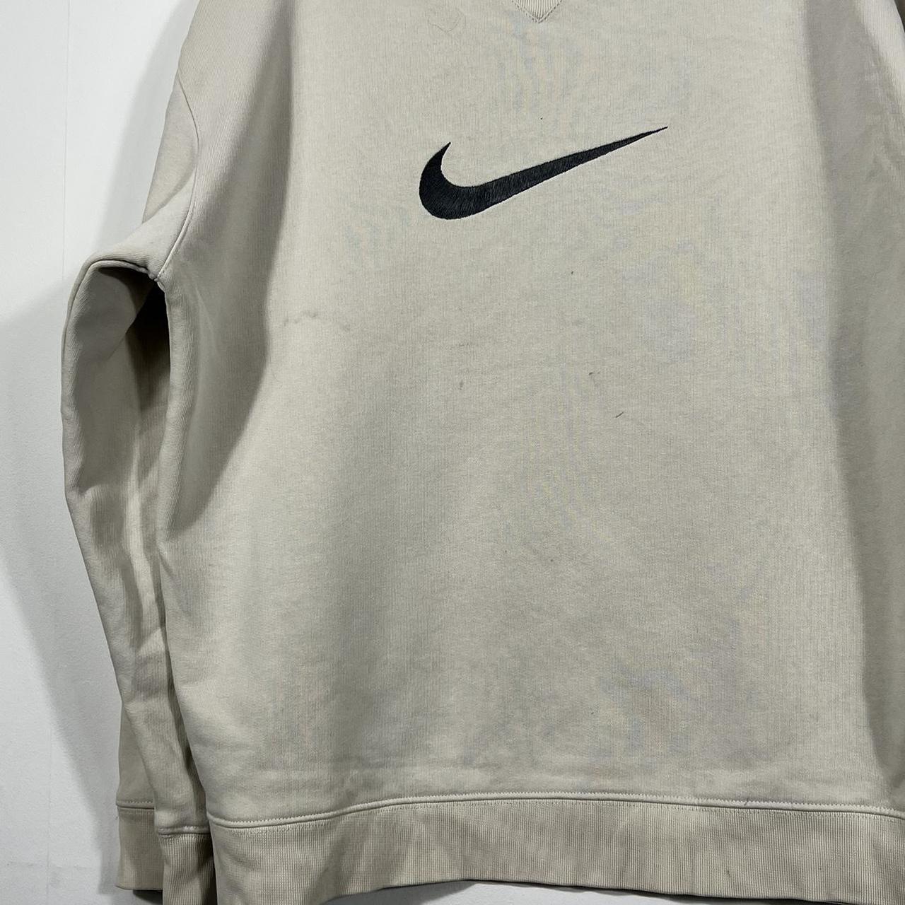 Nike Men's Cream and Black Sweatshirt | Depop