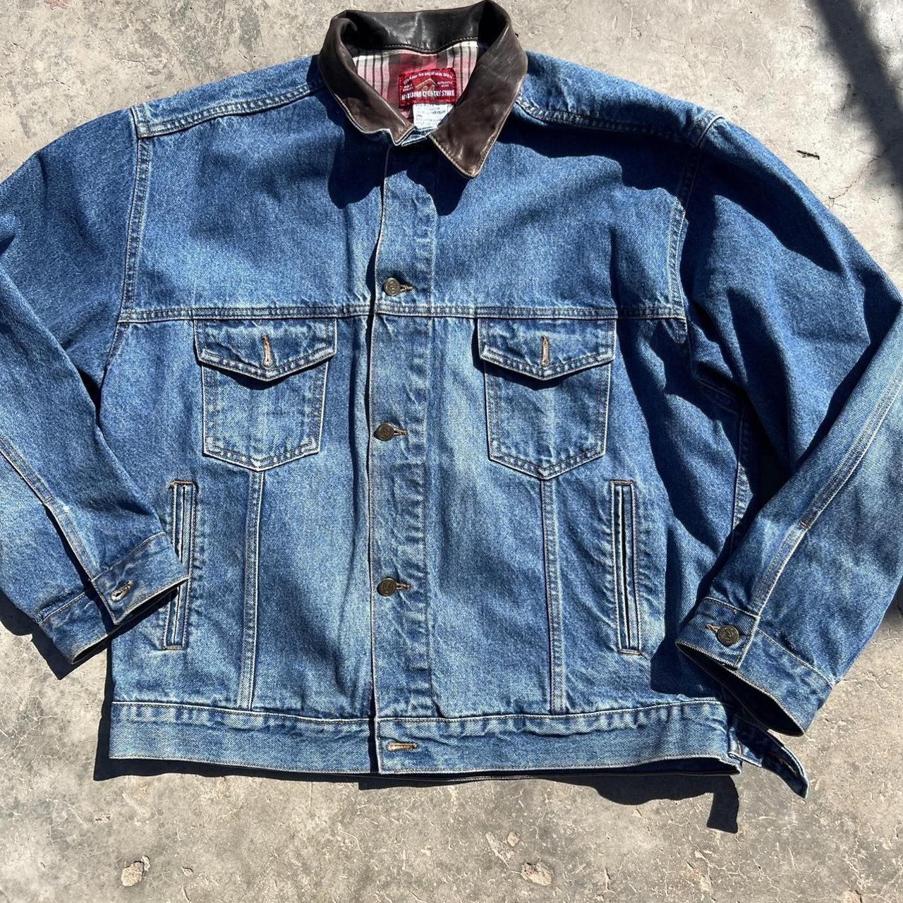 Marlboro Men's Blue and Brown Jacket | Depop