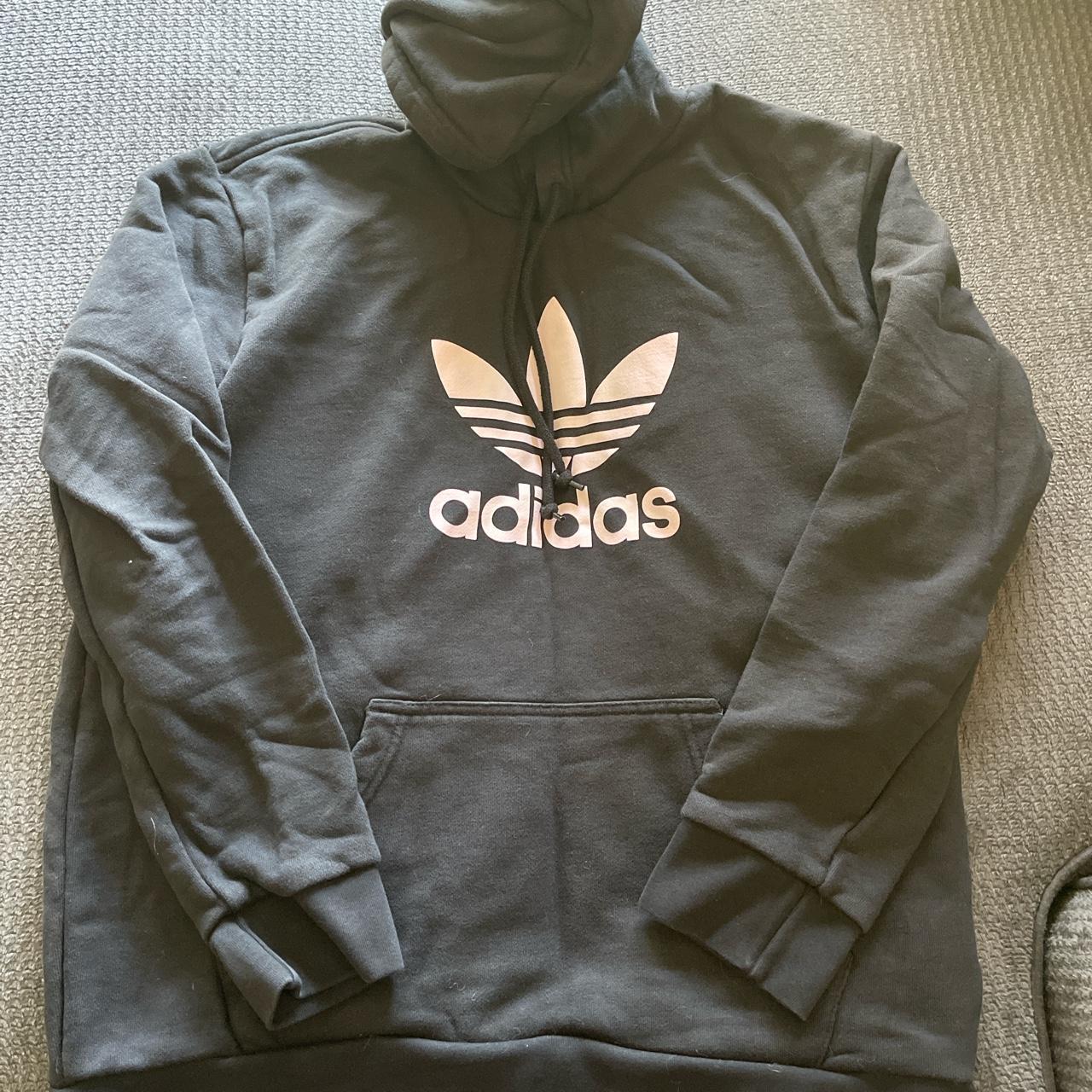 Adidas Men's Black Hoodie | Depop