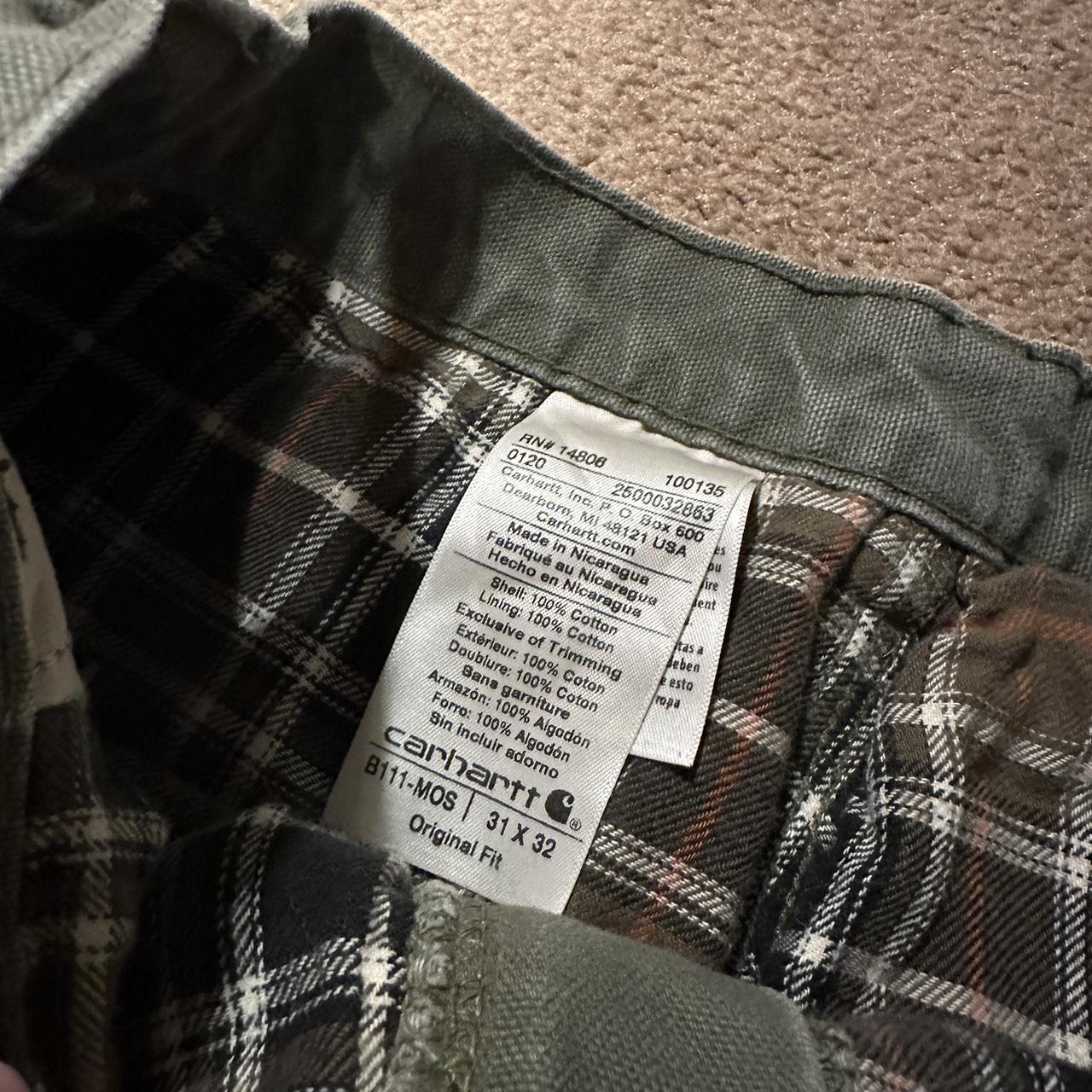 Men’s carhartt flannel lined pants Size 31x32 Some... - Depop