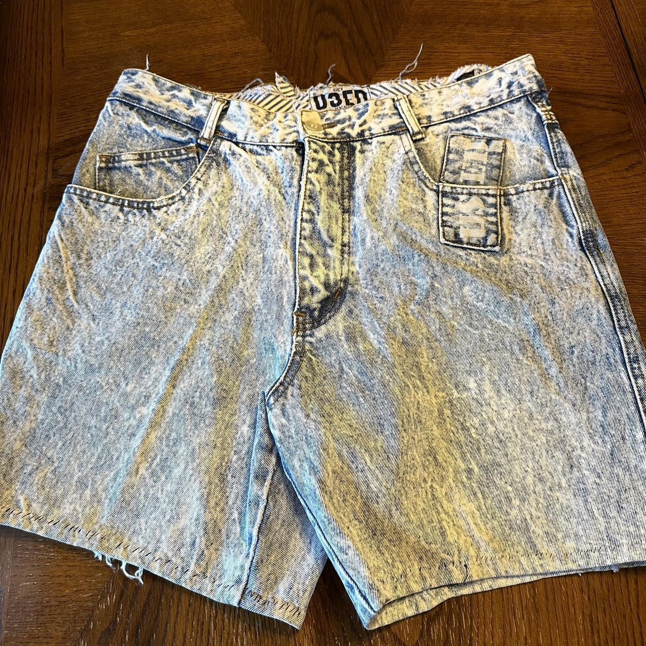 Vintage 90s Acid Wash Denim Shorts Size 36 Waist Depop   P0 