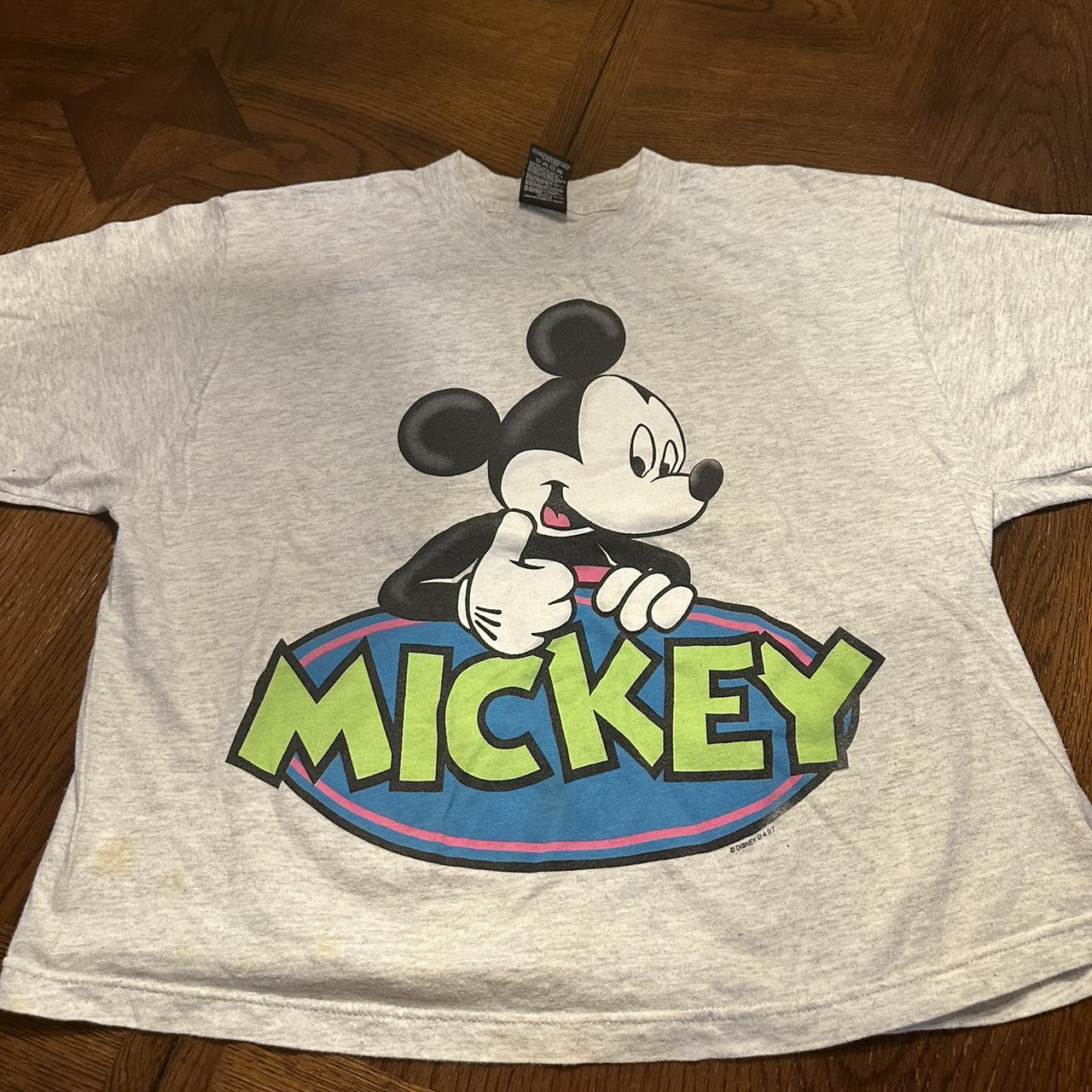 Ladies vintage 90s Mickey Mouse tshirt Size... - Depop