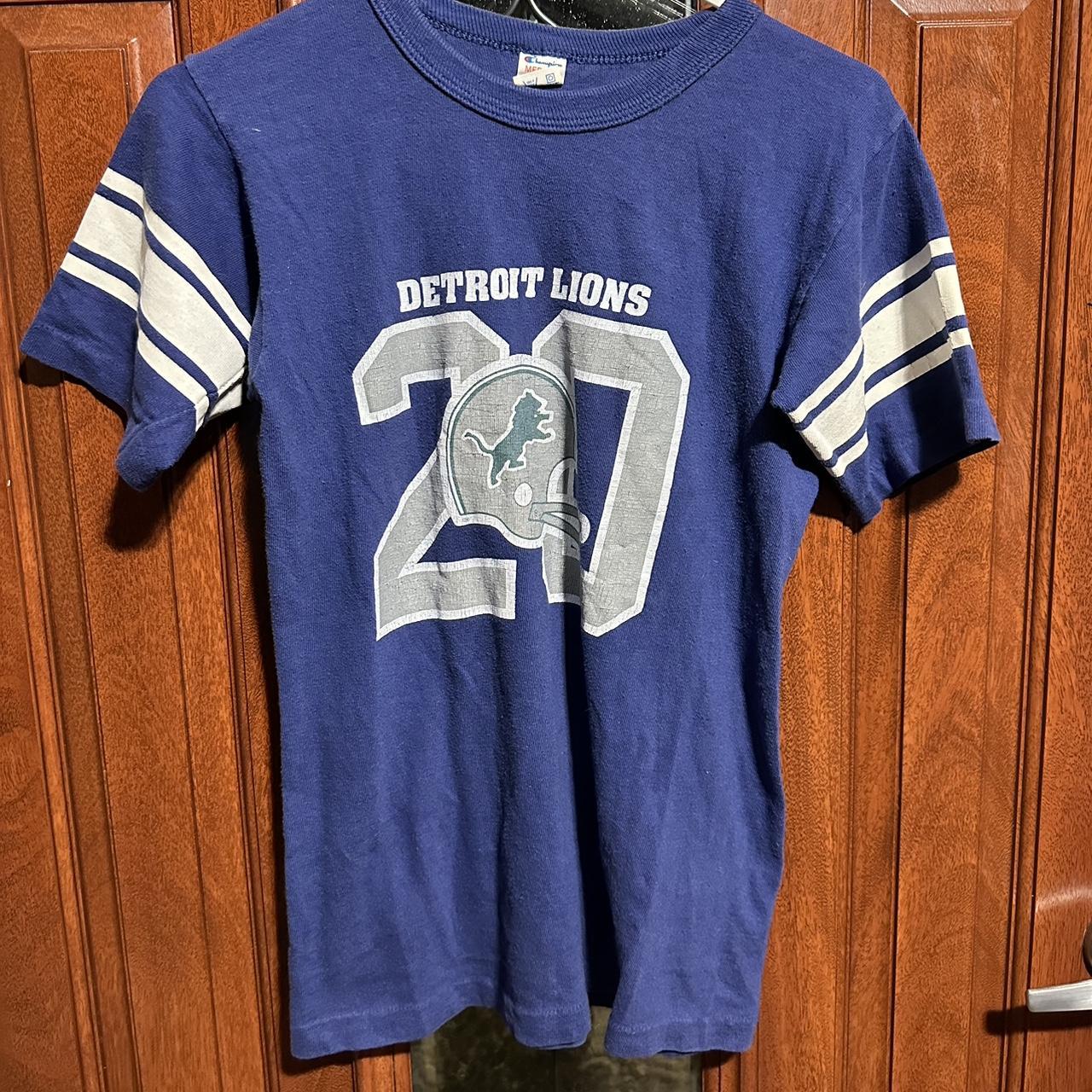 Vintage 80s champion Detroit lions shirt Size... - Depop