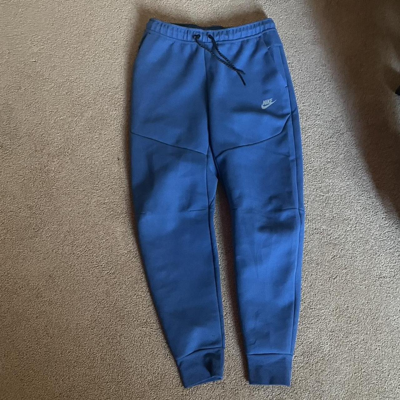 men’s blue nike tech sweatpants size M only worn... Depop