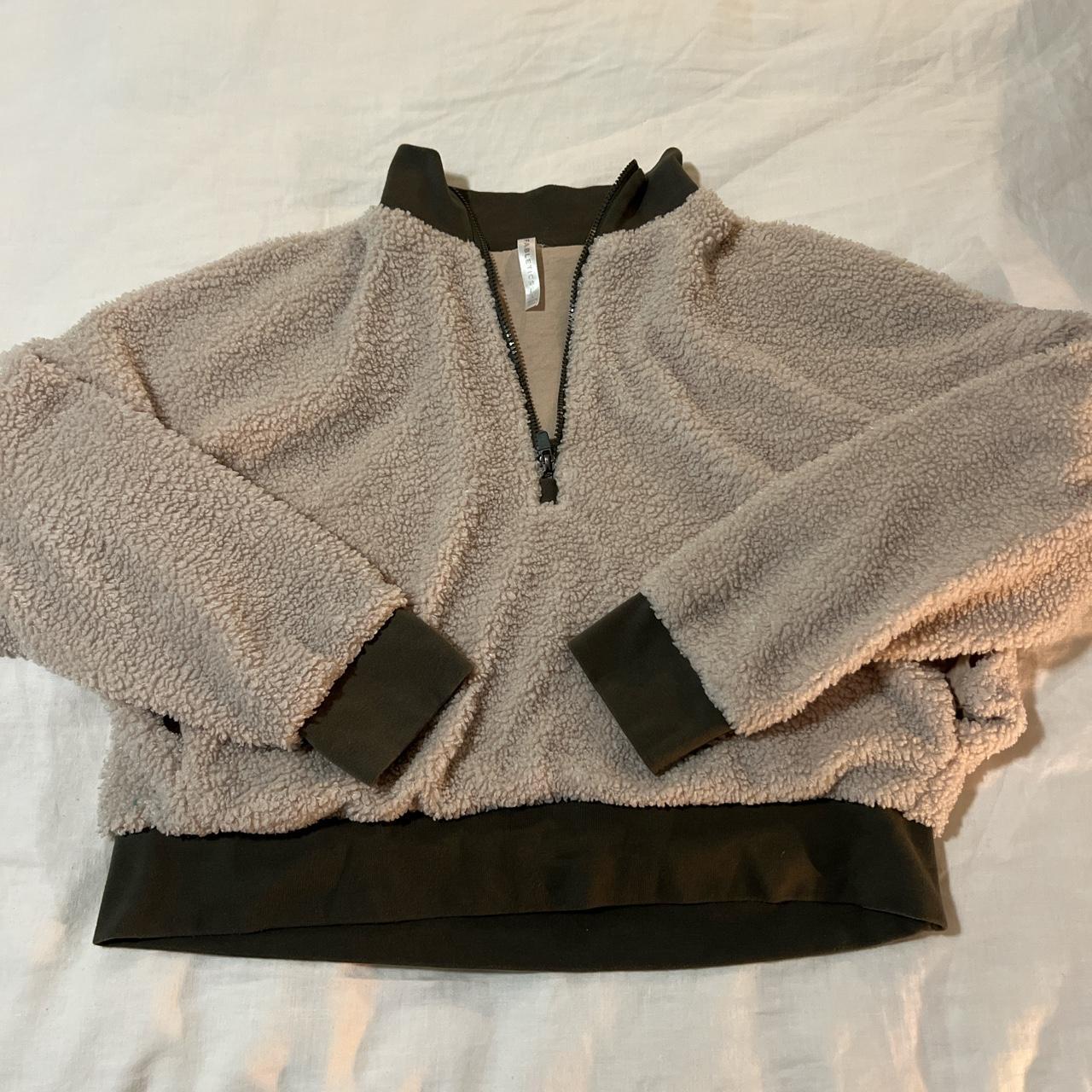 FABLETICS Nelly Mixed Media Half Zip Sherpa Pullover - Depop