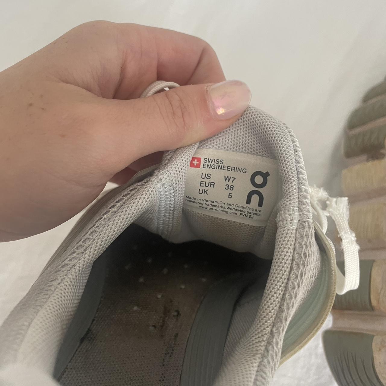 Grey OnCloud sneakers! They do need new laces on one... - Depop